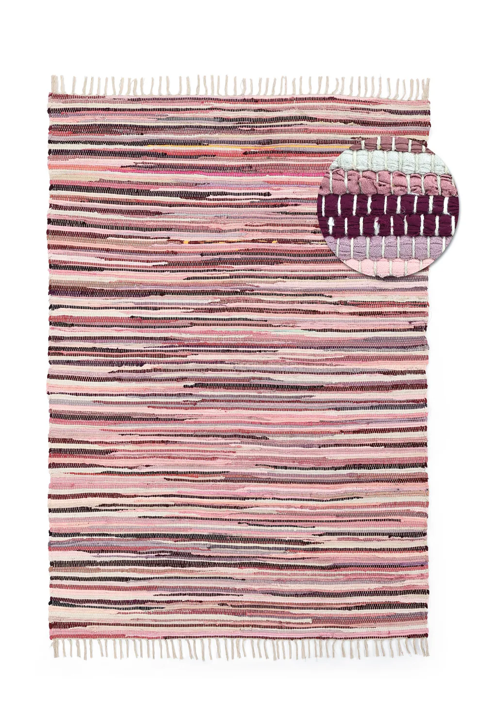 Alfombra de trapo - Home (rosa/multicolor)
