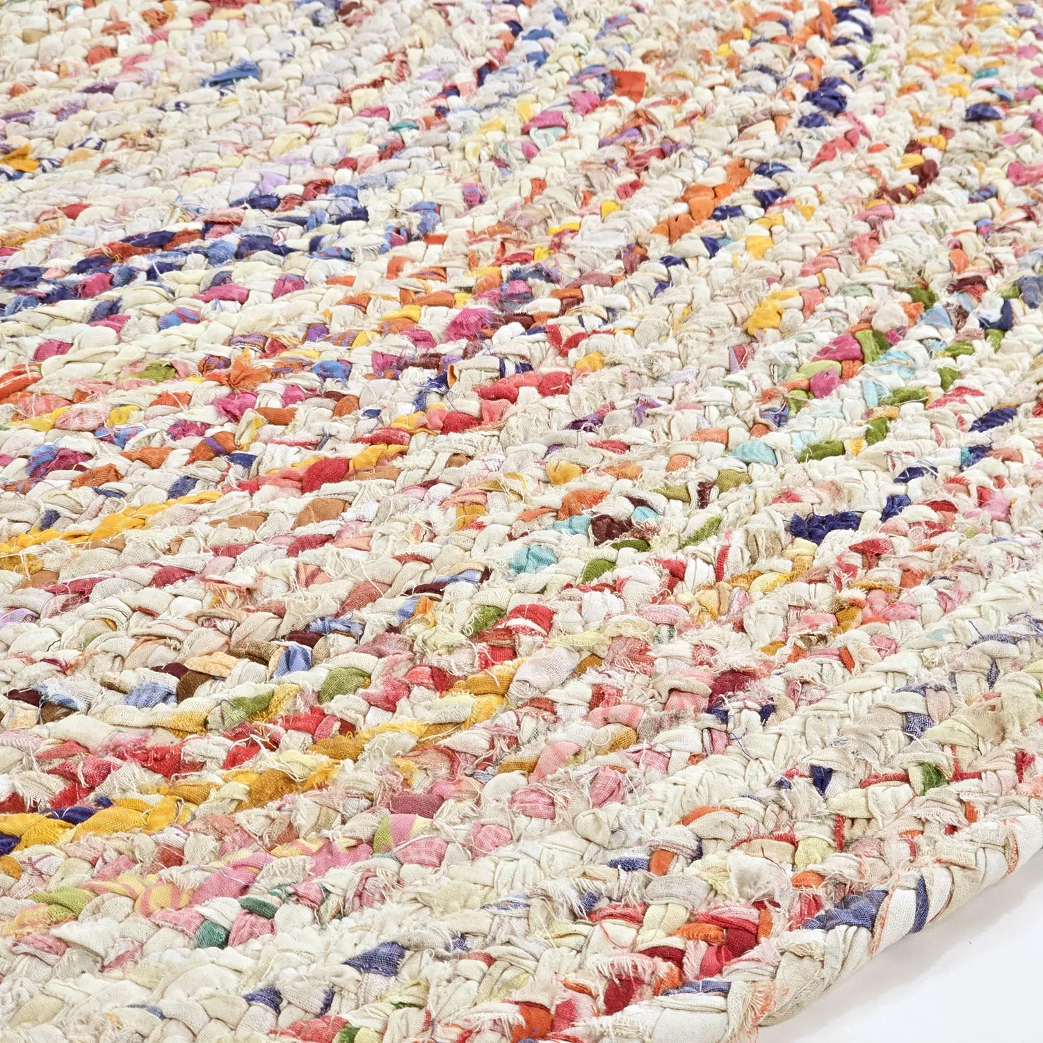 Alfombras redondeadas - San Fransisco (blanco/multi)