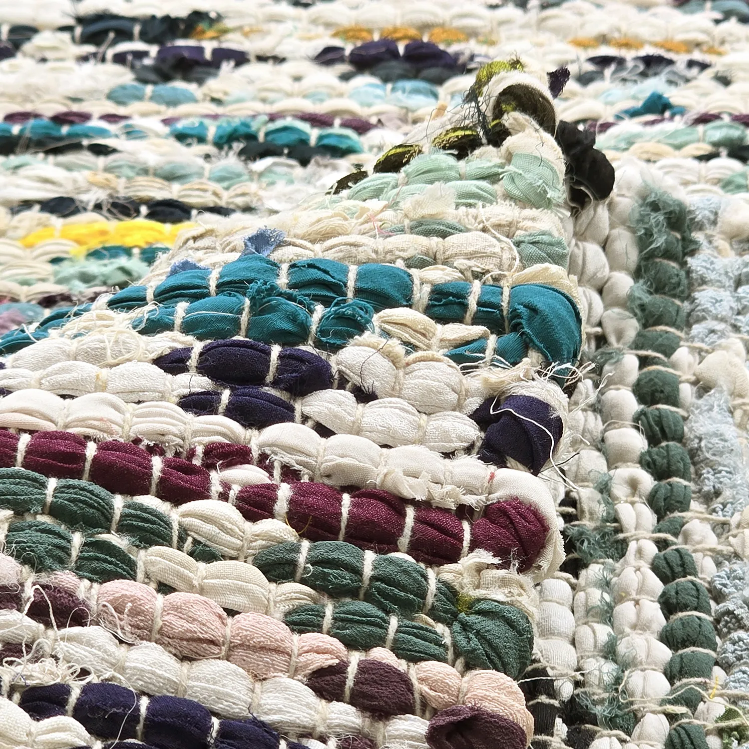 Alfombra de trapo - Lindby (azul/multicolor)
