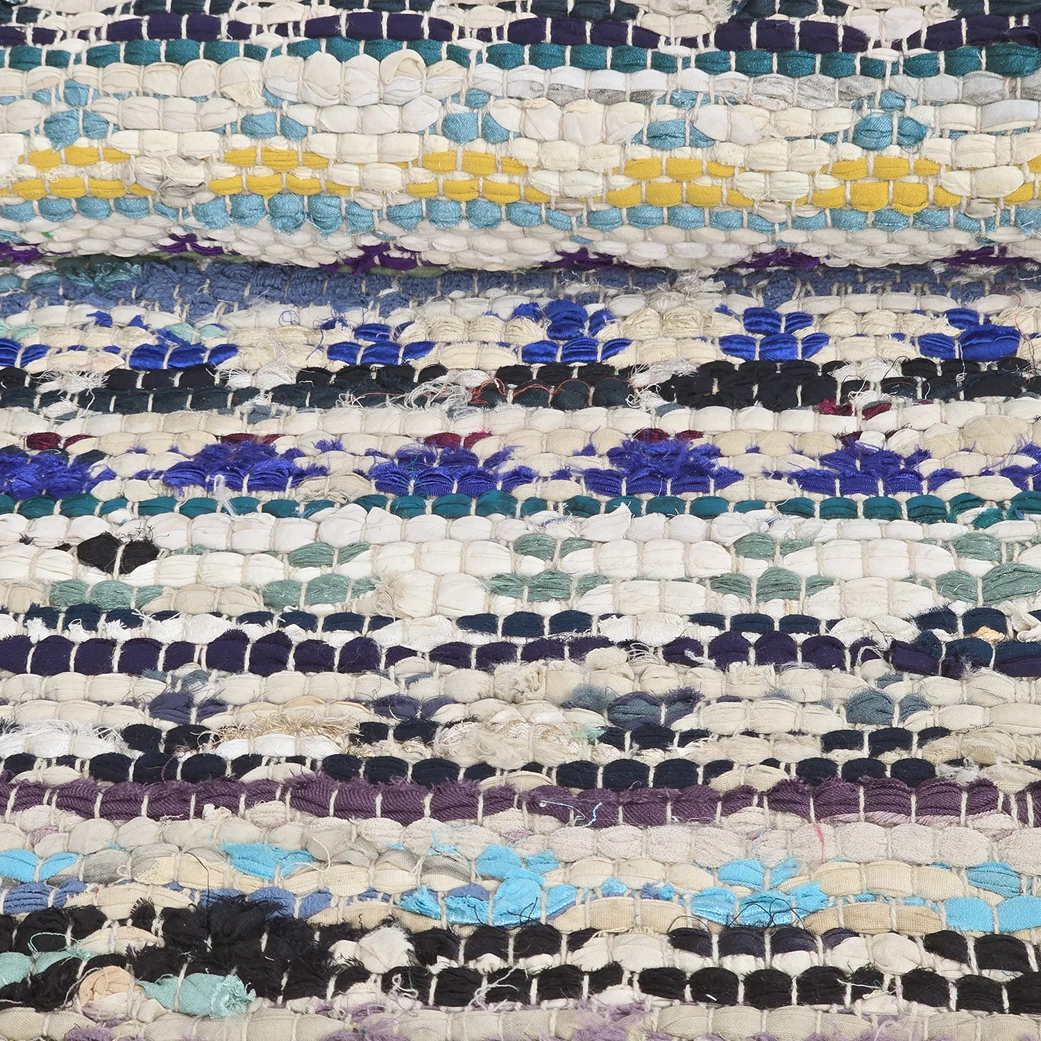 Alfombra de trapo - Lindby (azul/multicolor)