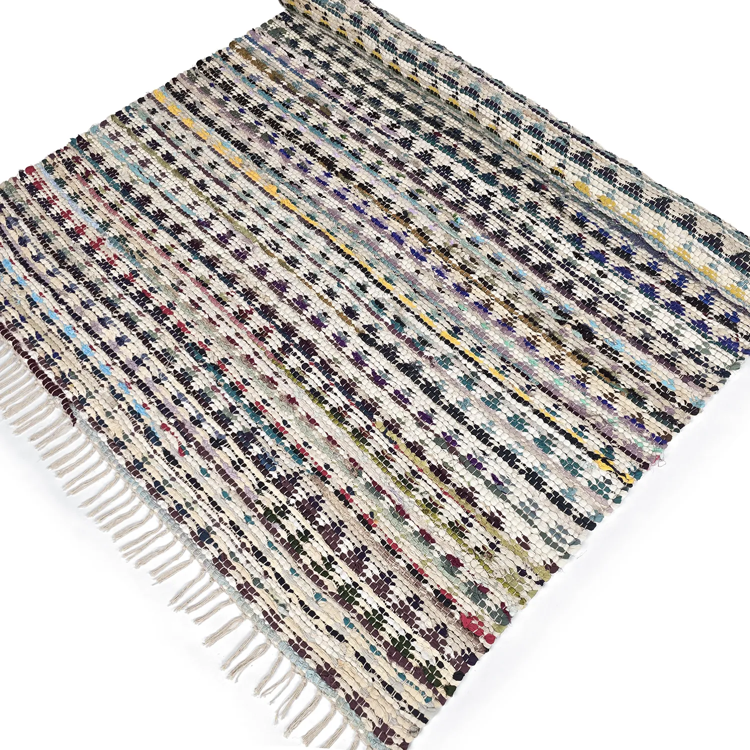 Alfombra de trapo - Lindby (azul/multicolor)