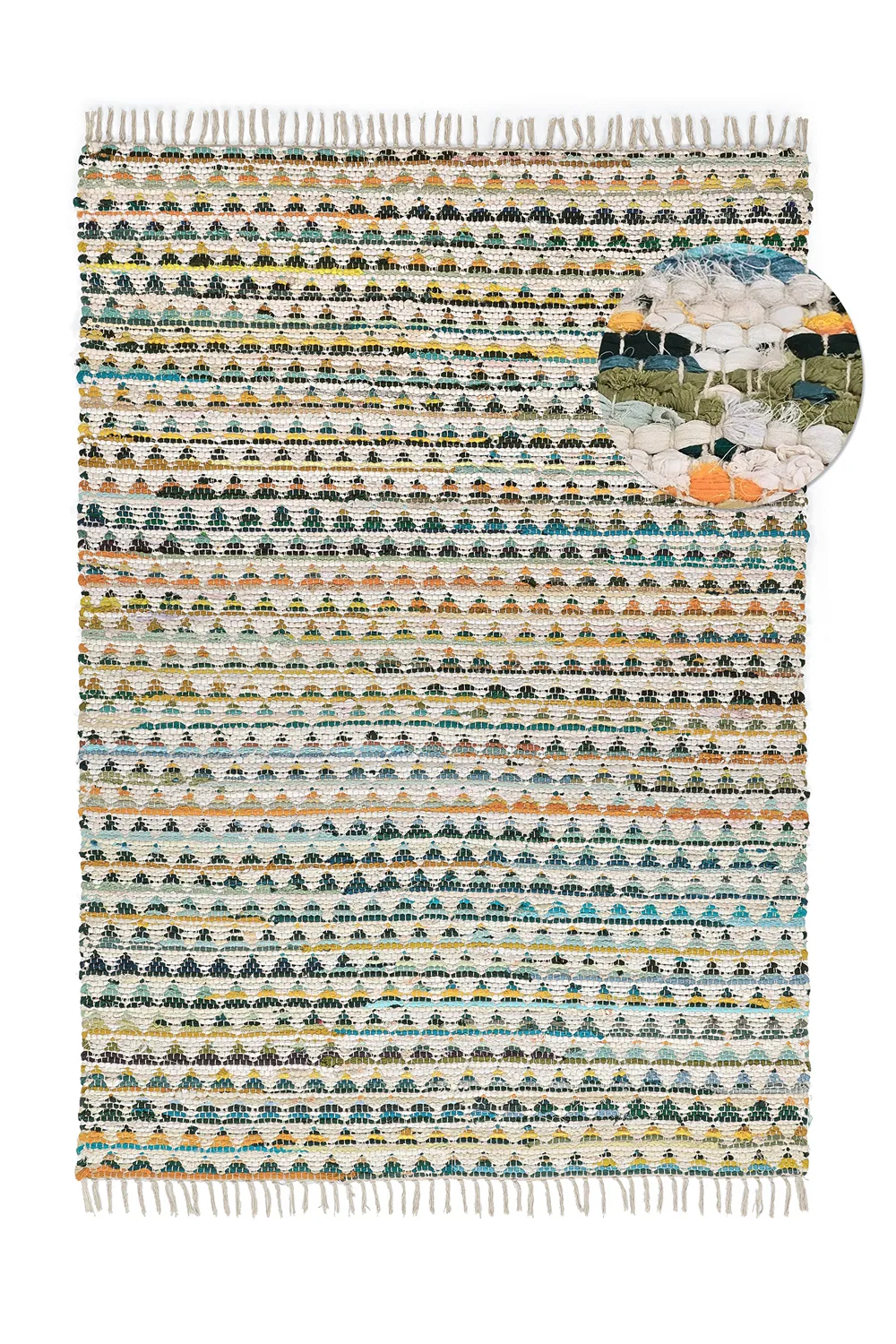 Alfombra de trapo - Lindby (amarillo/multicolor)