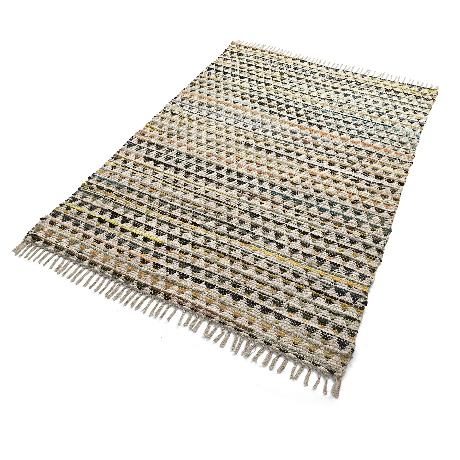 Alfombra de trapo - Lindby (amarillo/multicolor)