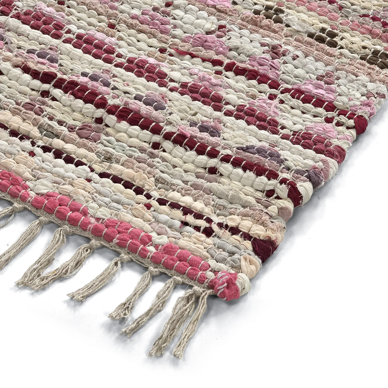 Alfombra de trapo - Lindby (rosa/multicolor)