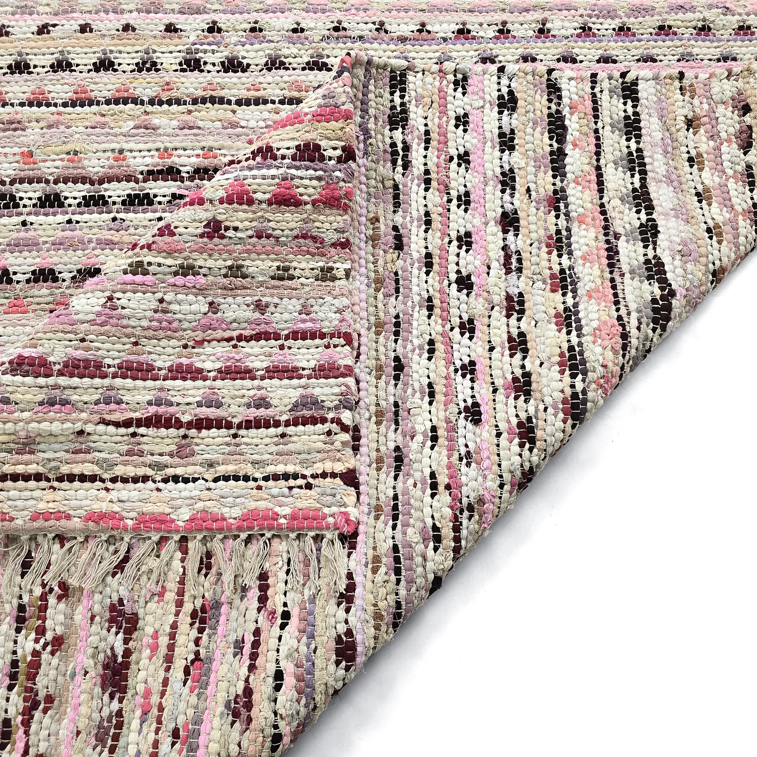 Alfombra de trapo - Lindby (rosa/multicolor)