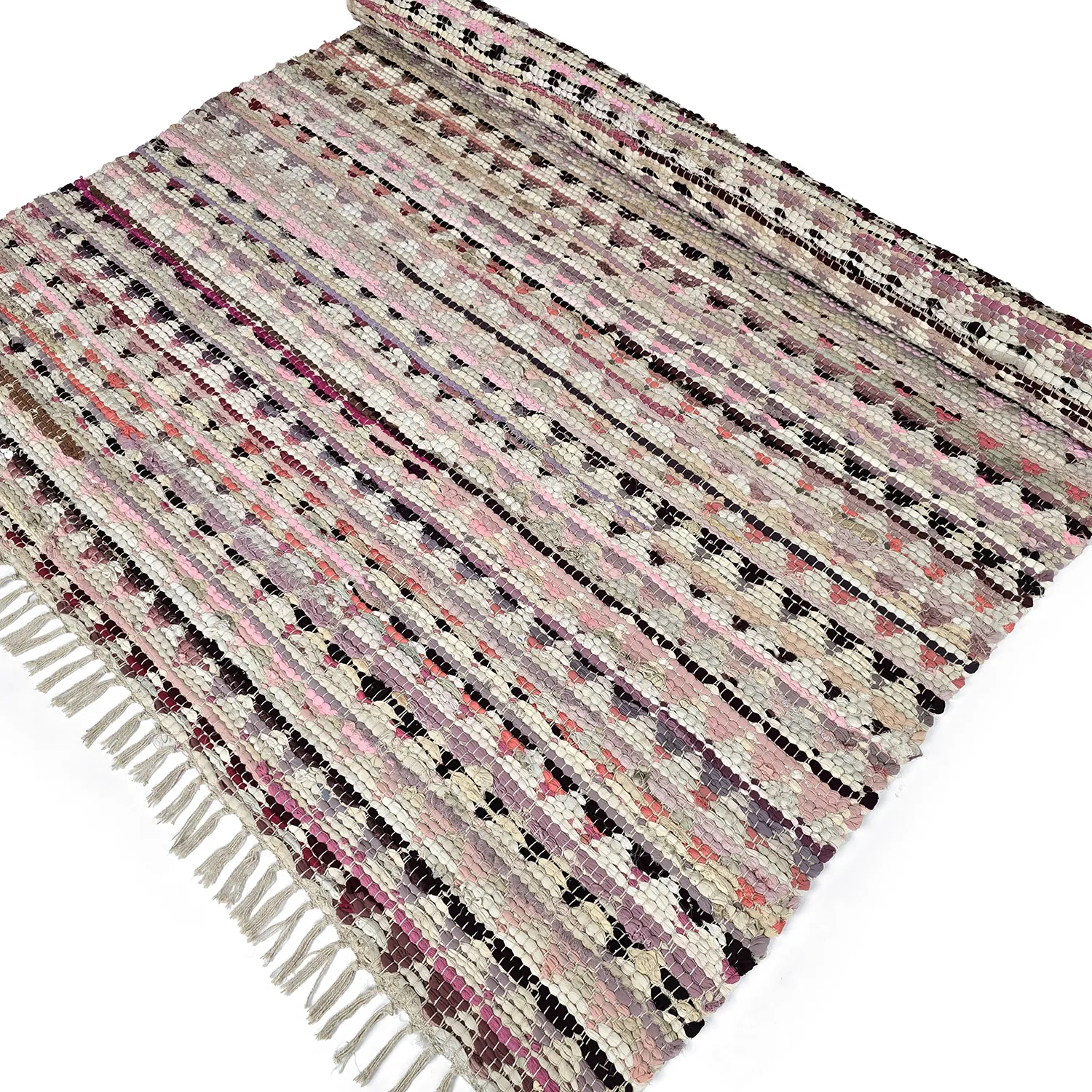 Alfombra de trapo - Lindby (rosa/multicolor)