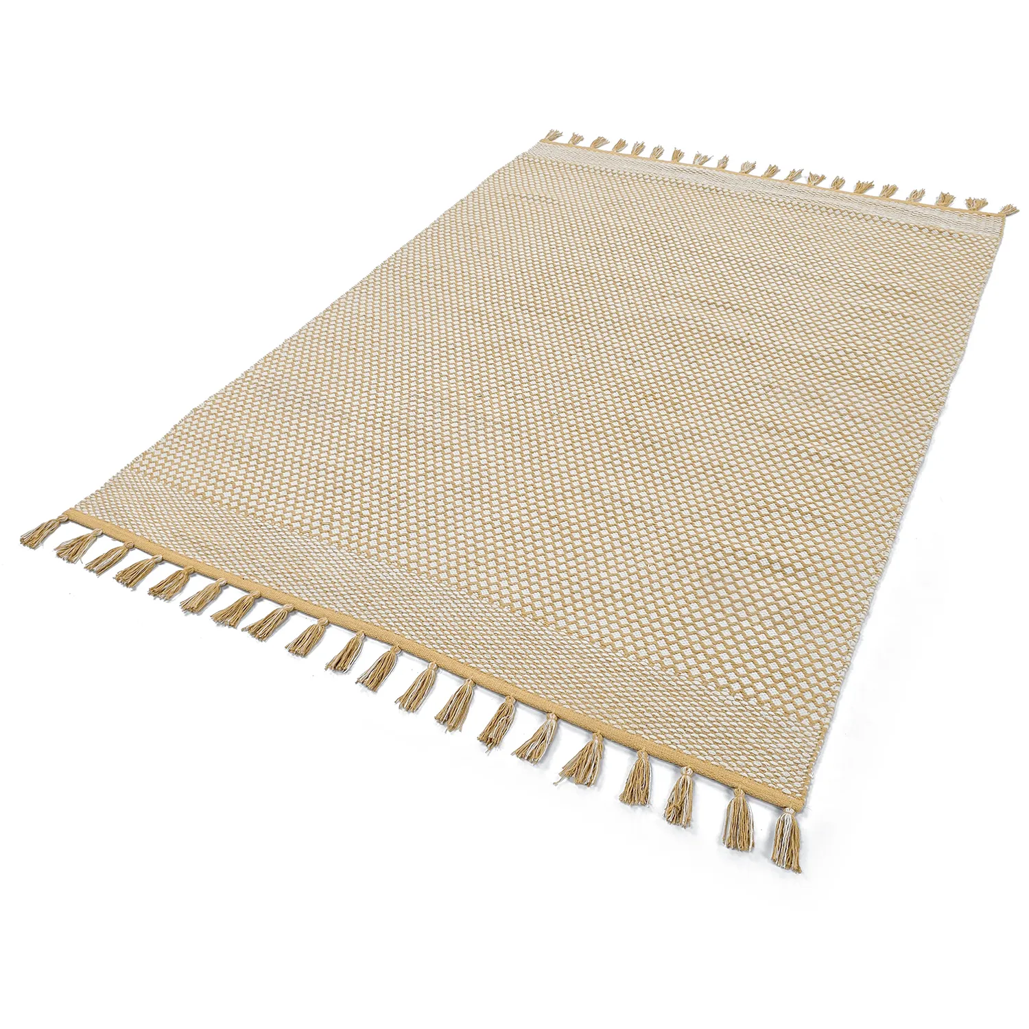 Alfombra de trapo - Vinga (amarillo mostaza)