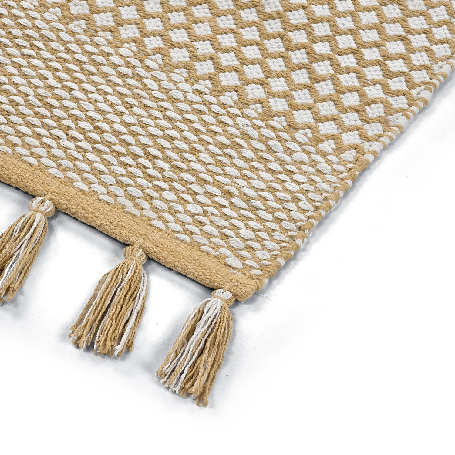 Alfombra de trapo - Vinga (amarillo mostaza)