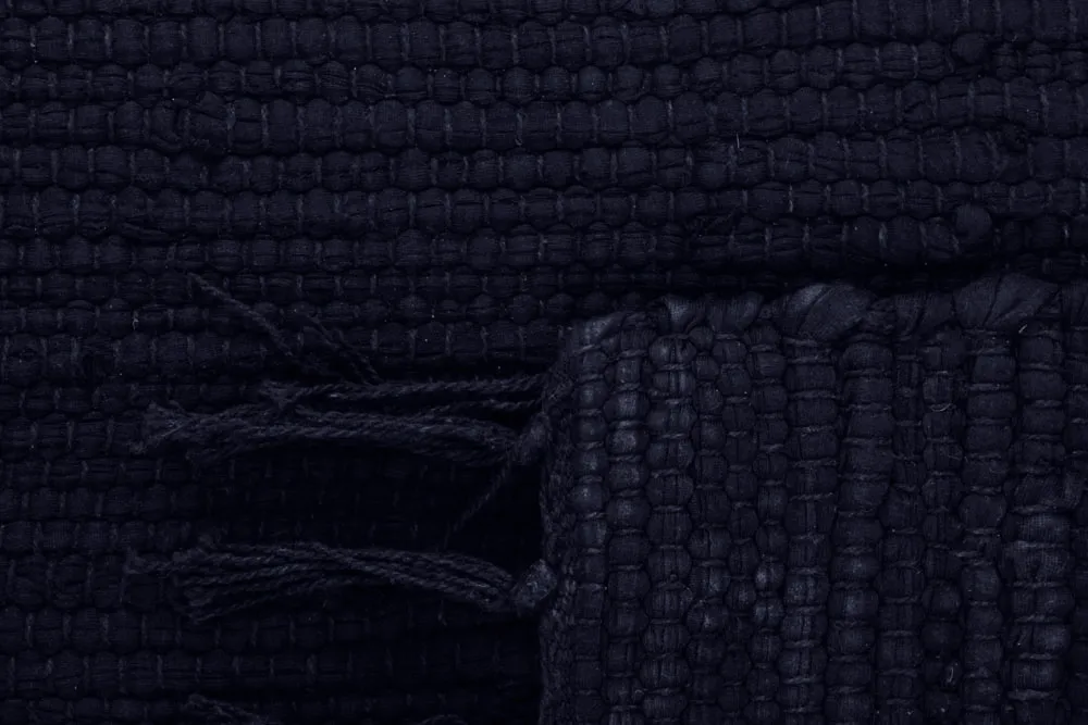 Alfombra de algodón - Silje (azul/azul oscuro)