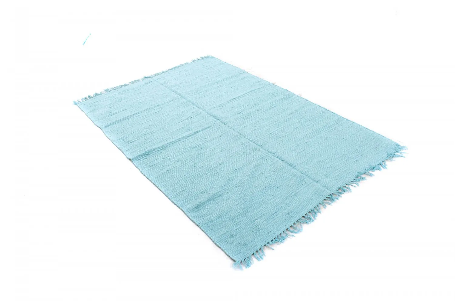 Alfombra de algodón - Silje (azul/turquesa)