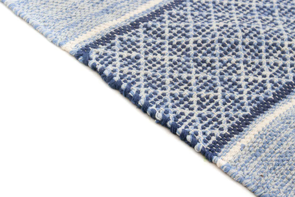 Alfombra de algodón - Visby (azul)