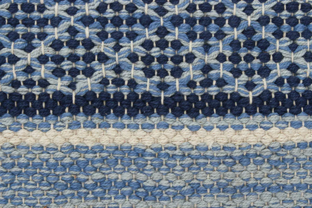 Alfombra de algodón - Visby (azul)