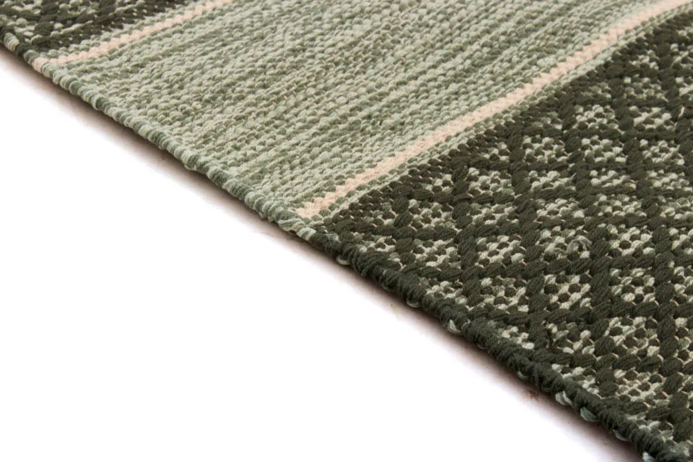 Alfombra de algodón - Visby (verde)