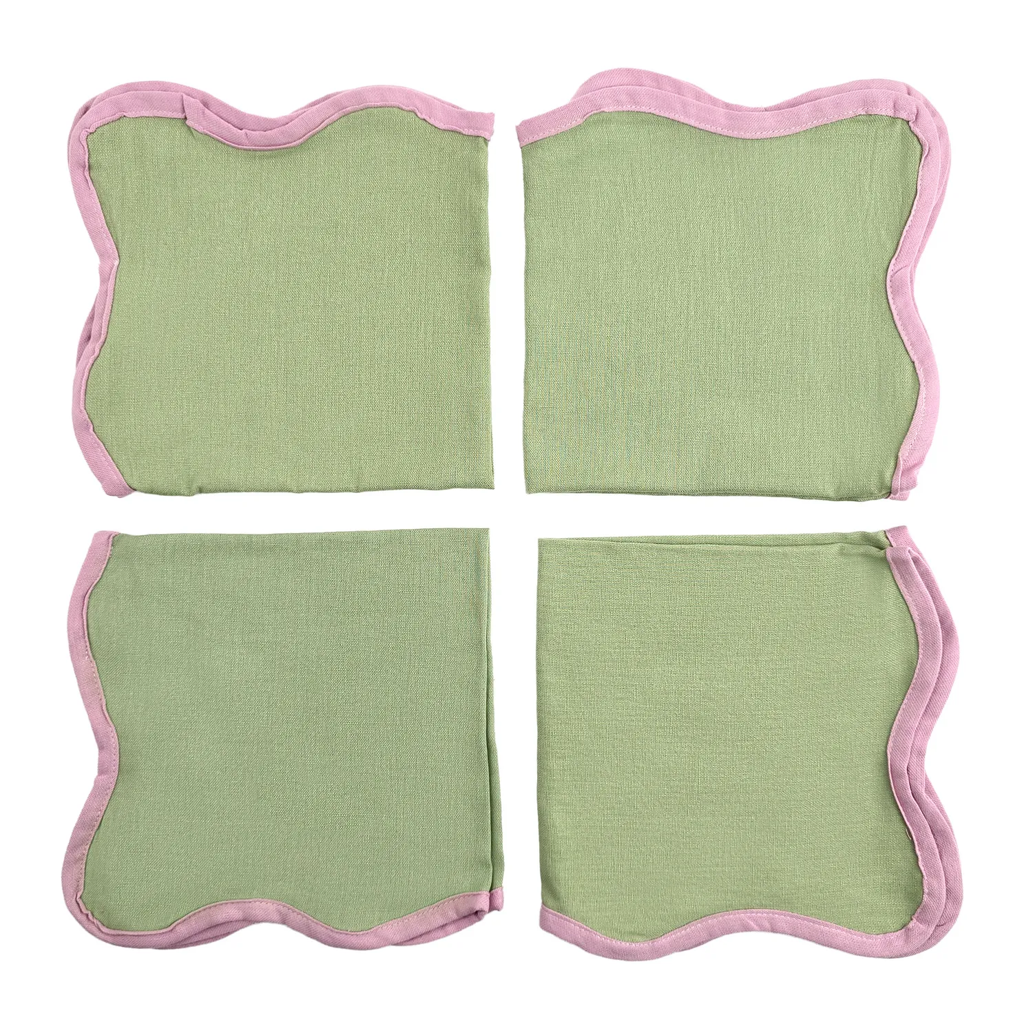Servilletas - Paquete de 4 Servilletas de tela Yrsa (verde)