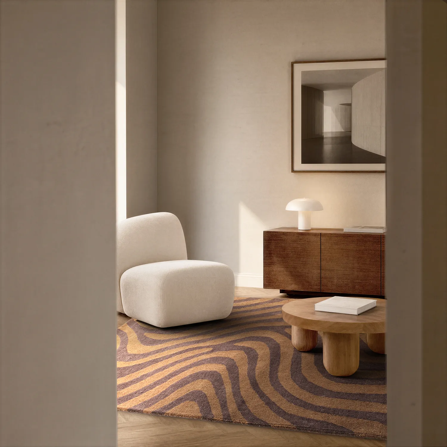 Alfombra de Lana - Aiz Hand Tufted Wool Premium (marrón)