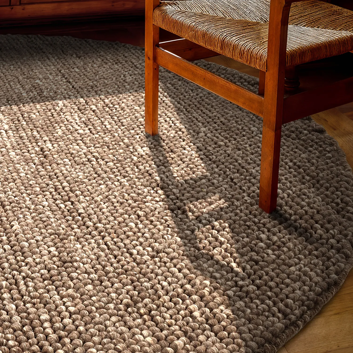 Alfombras redondeadas - Avafors Wool Bubble (marrón/beige)