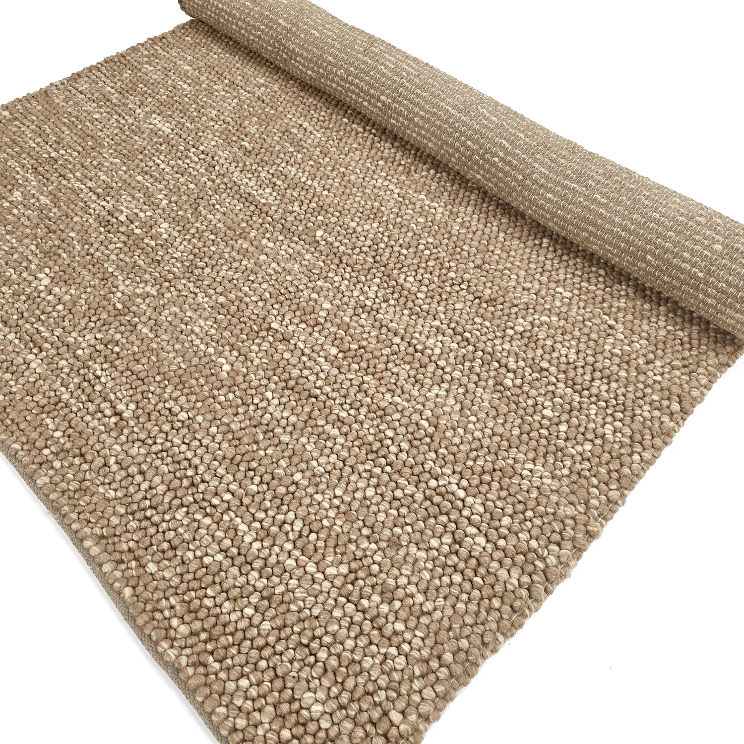Alfombra de Lana - Avafors Wool Bubble (marrón claro/blanco)