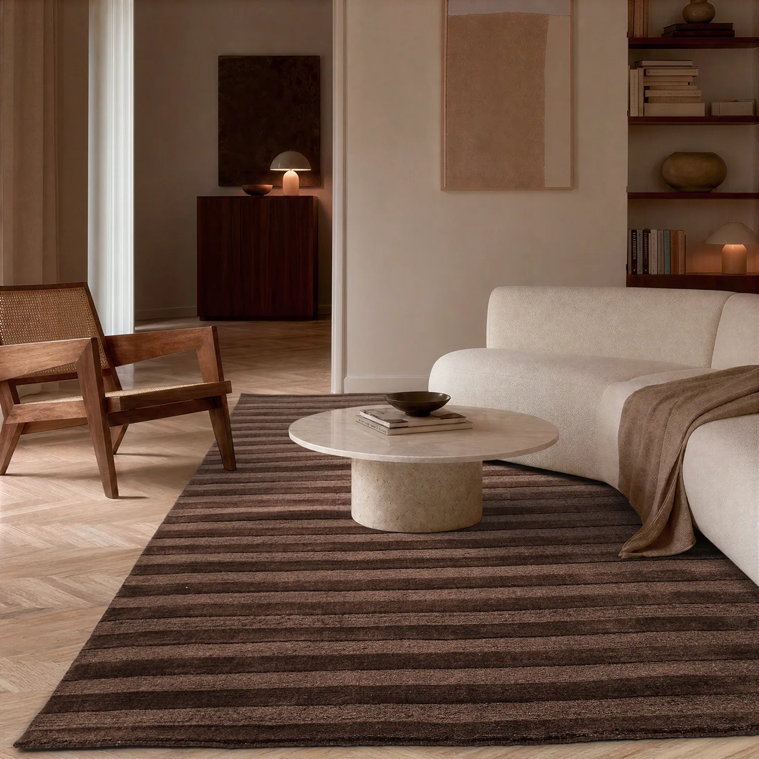 Alfombra de Lana - Brenta Handloom Wool Premium (marrón)