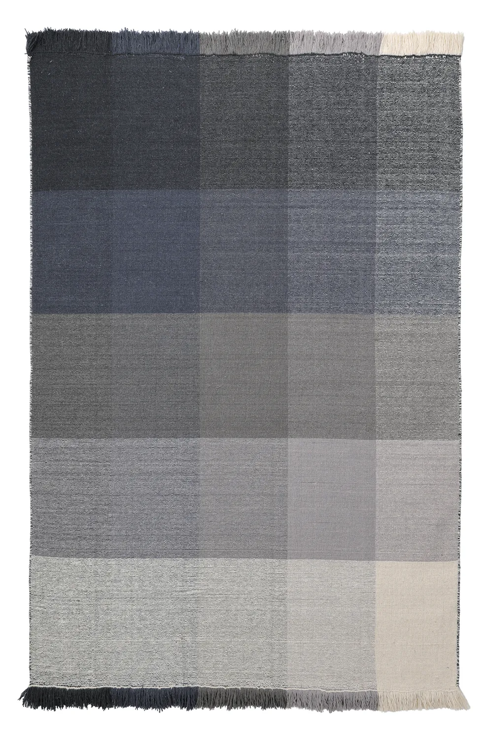 Alfombra de Lana - Chaves (azul/gris/blanco)