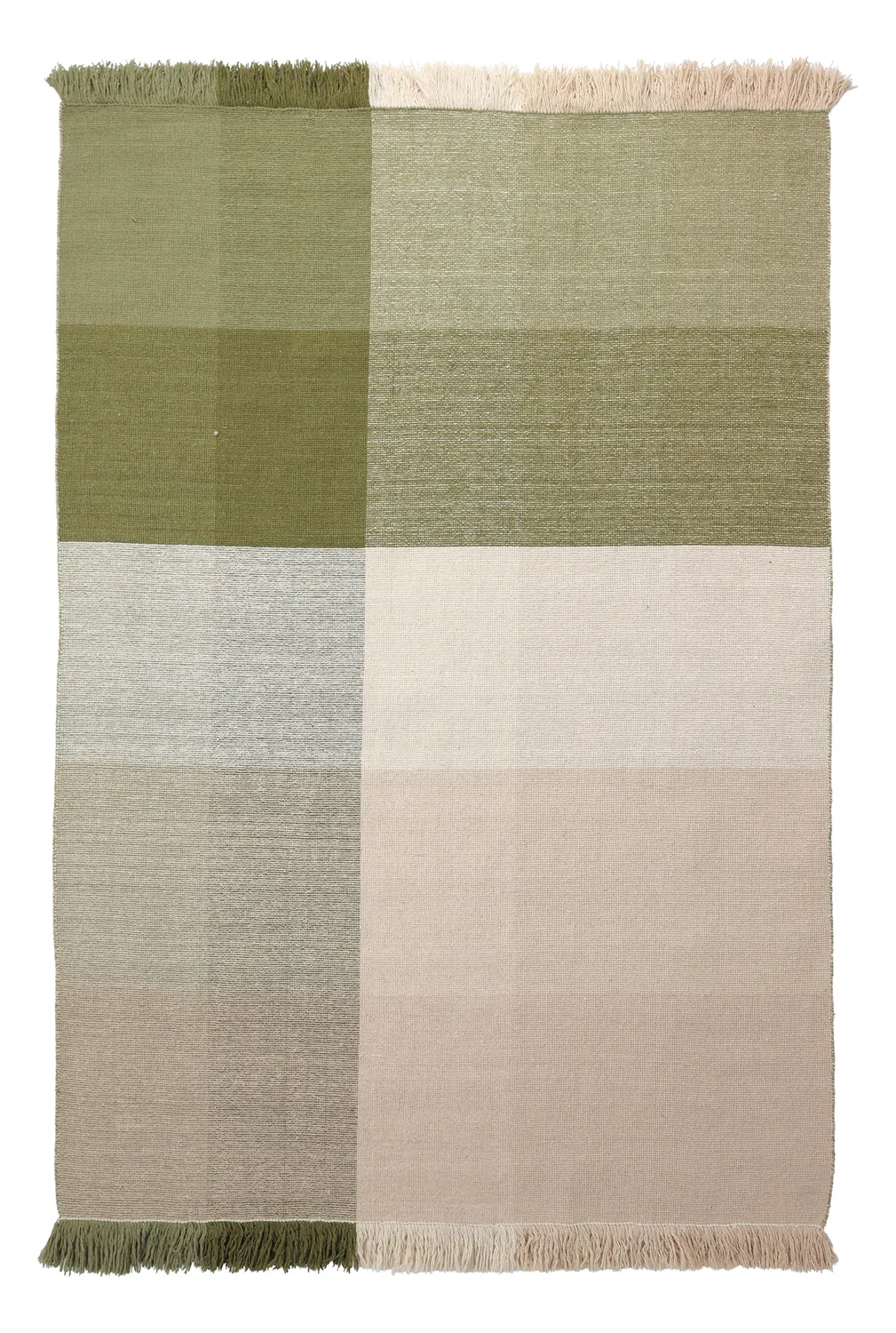 Alfombra de Lana - Chaves (verde/beige)