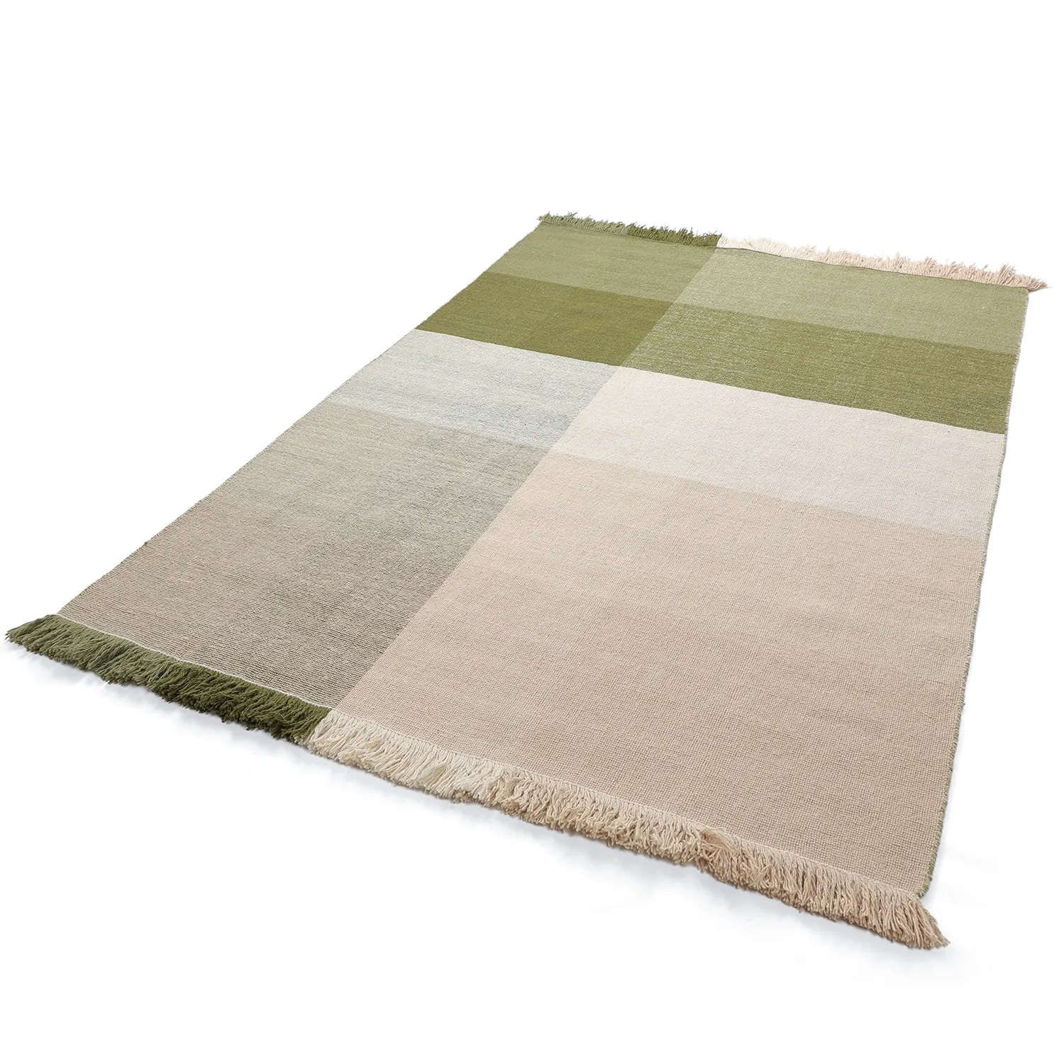 Alfombra de Lana - Chaves (verde/beige)