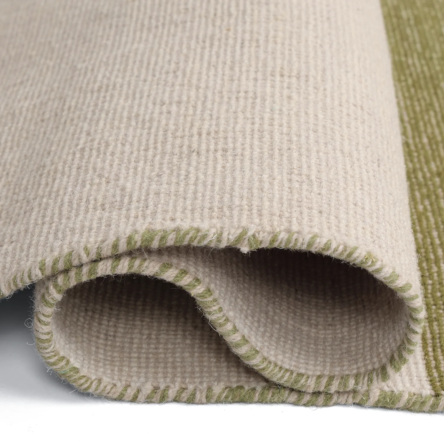 Alfombra de Lana - Chaves (verde/beige)