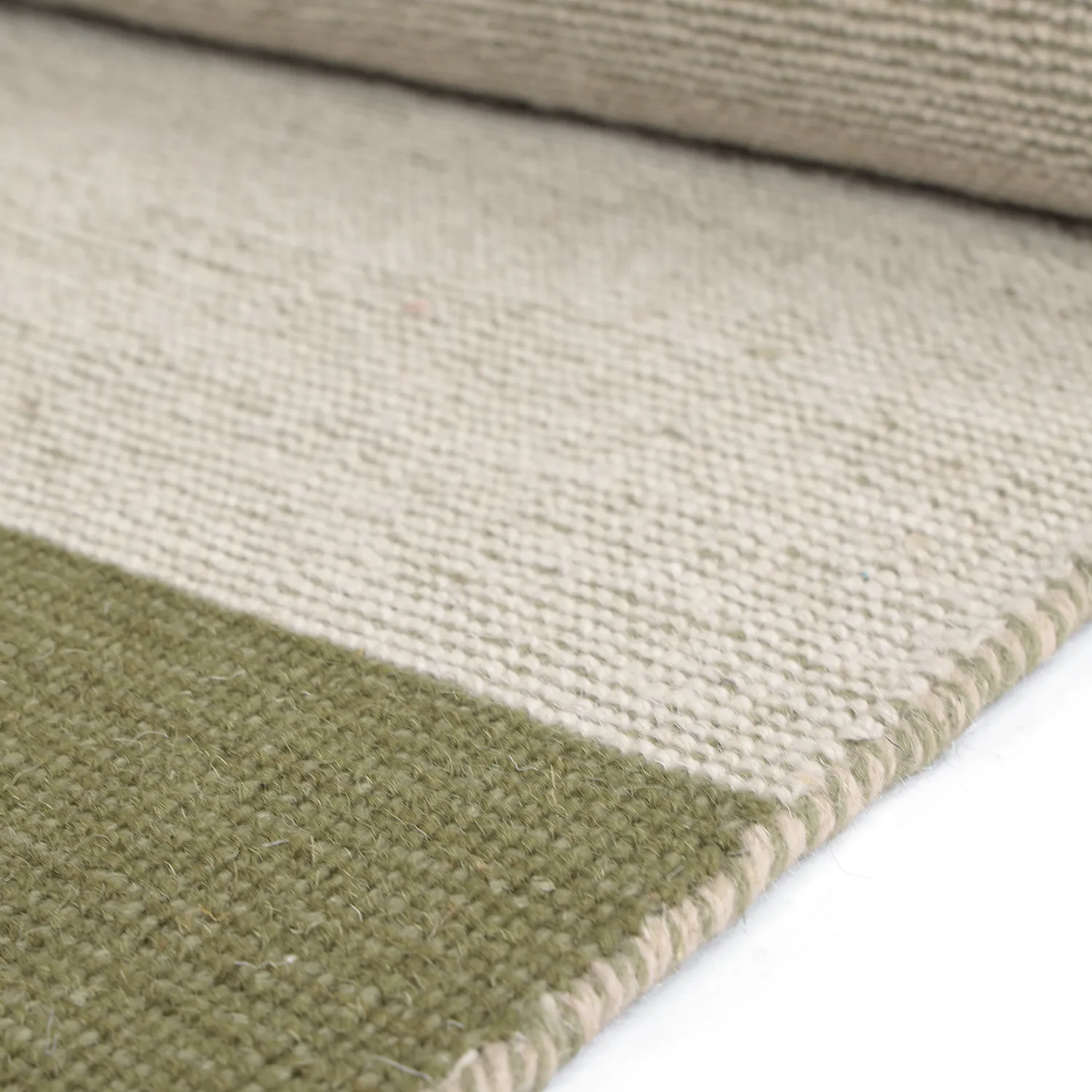 Alfombra de Lana - Chaves (verde/beige)