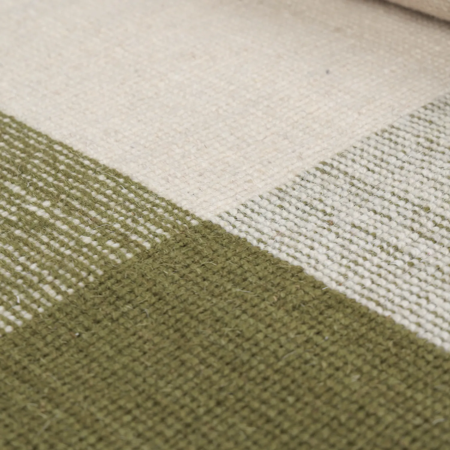 Alfombra de Lana - Chaves (verde/beige)