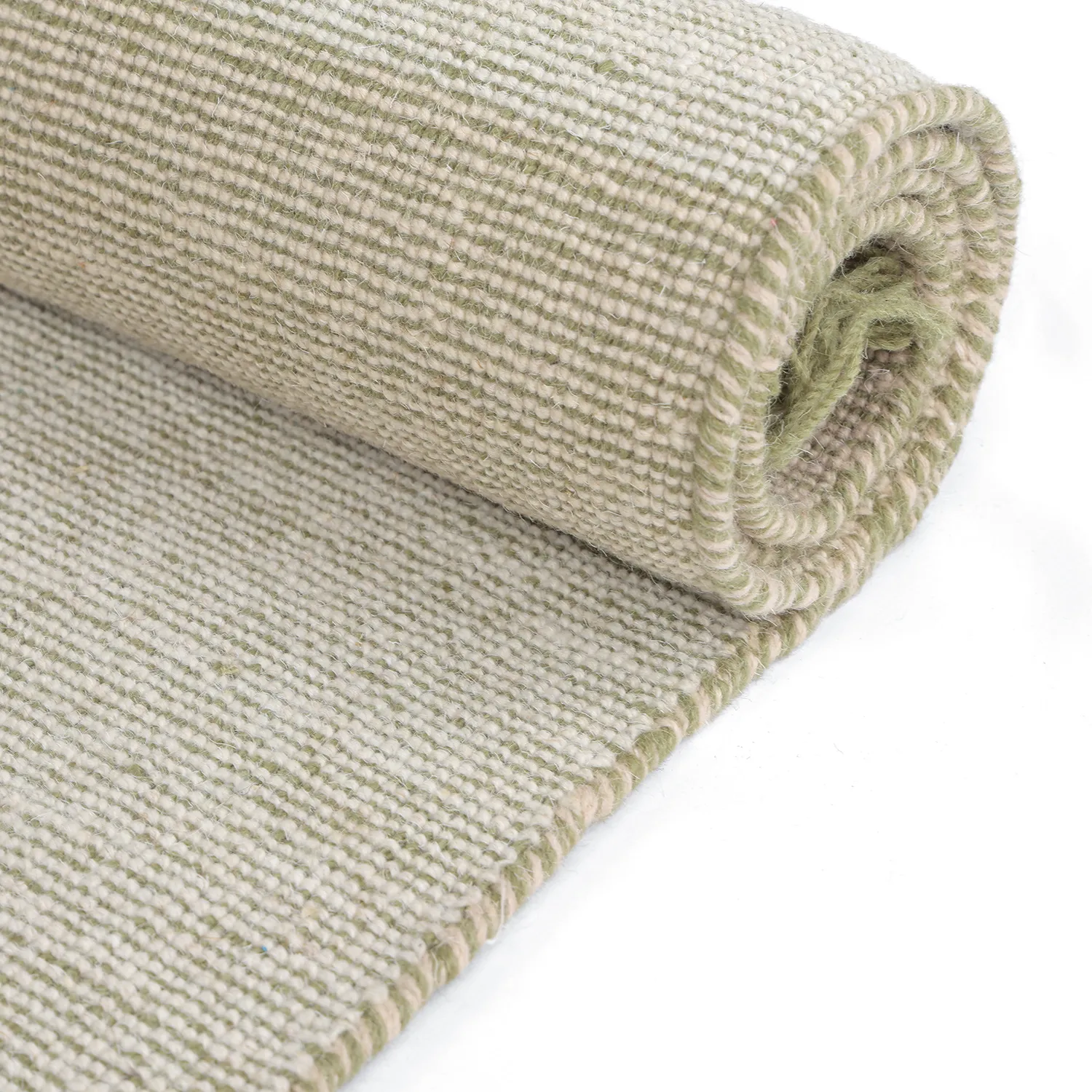 Alfombra de Lana - Chaves (verde/beige)