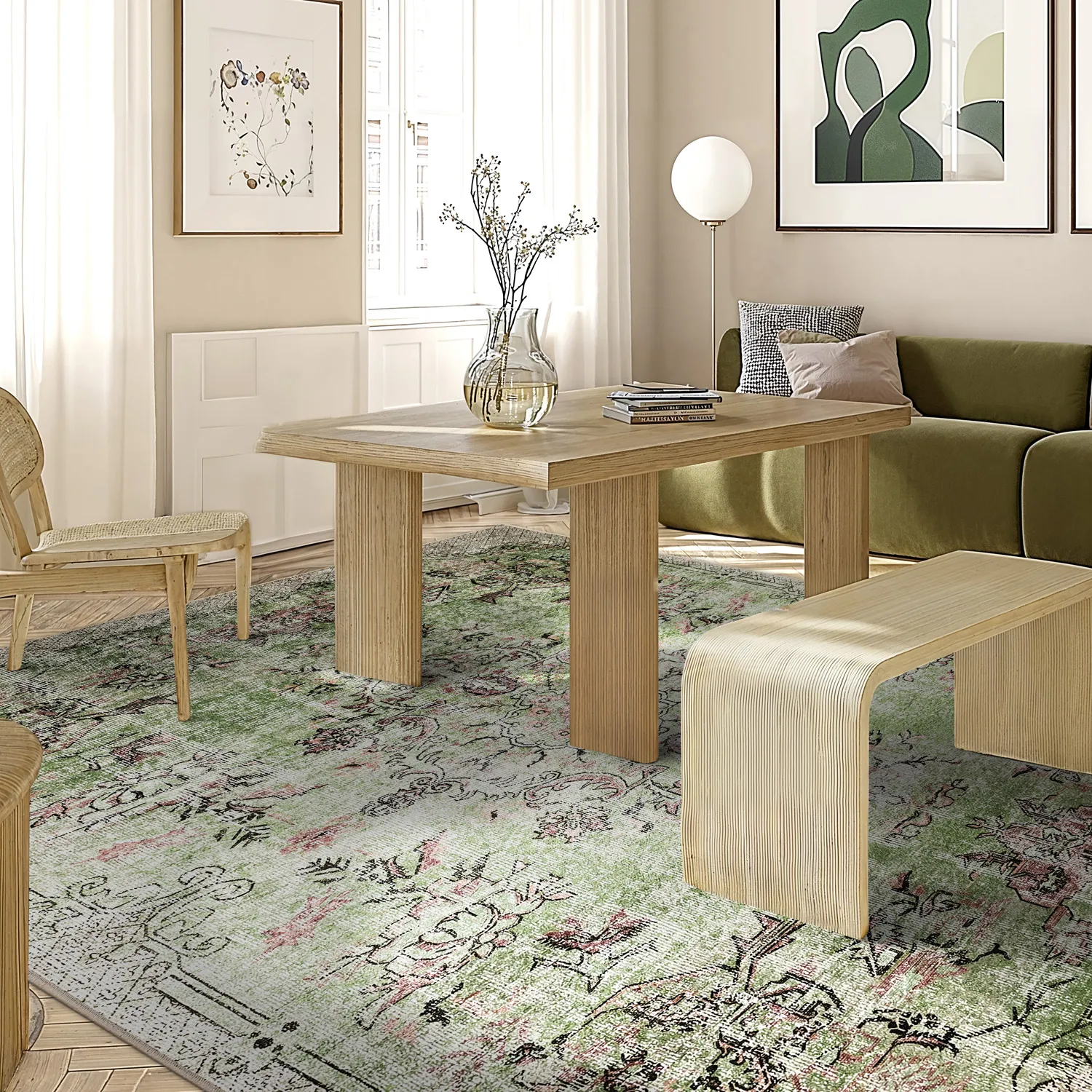 Alfombra Wilton - Rosalie (verde)