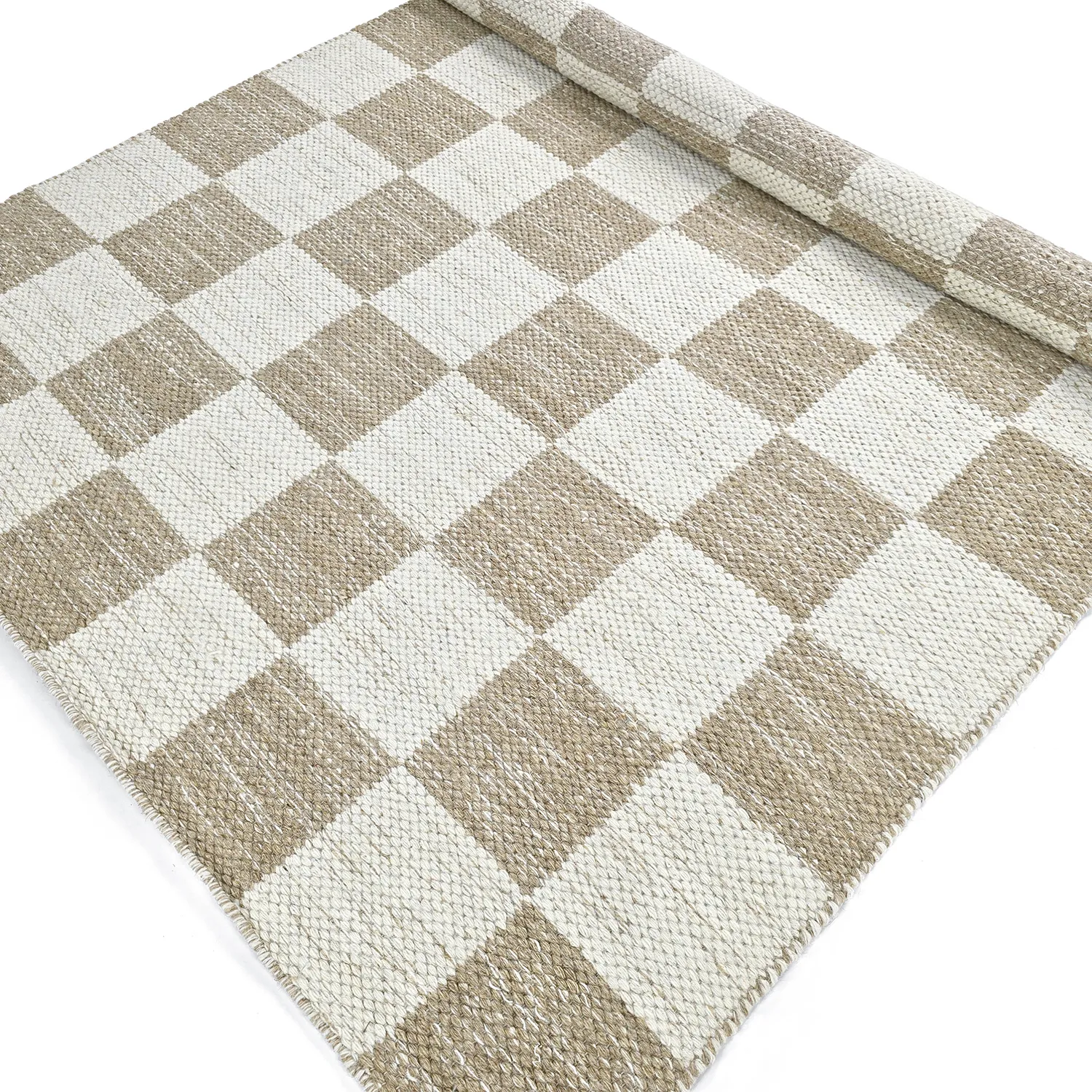 Alfombra de Lana - Dundee (beige/blanco)