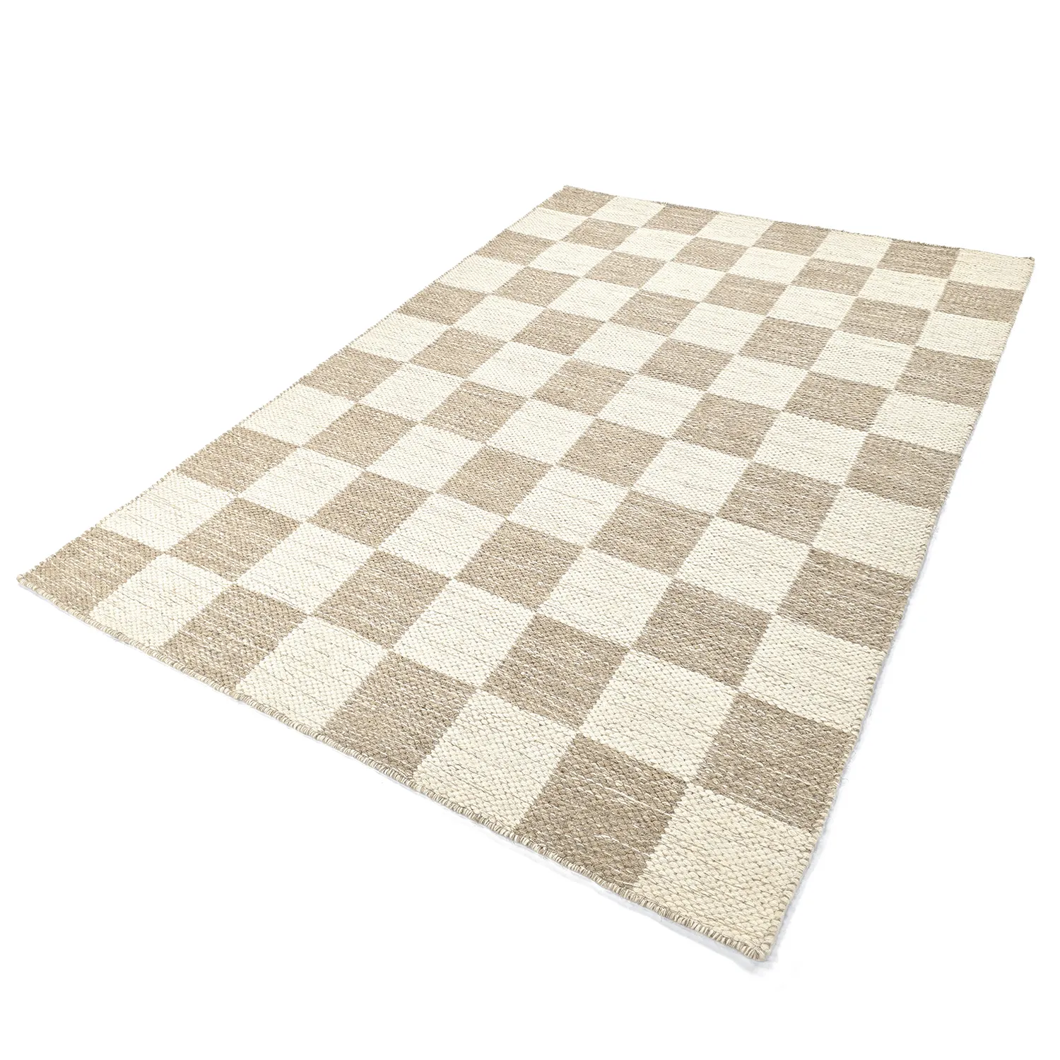 Alfombra de Lana - Dundee (beige/blanco)