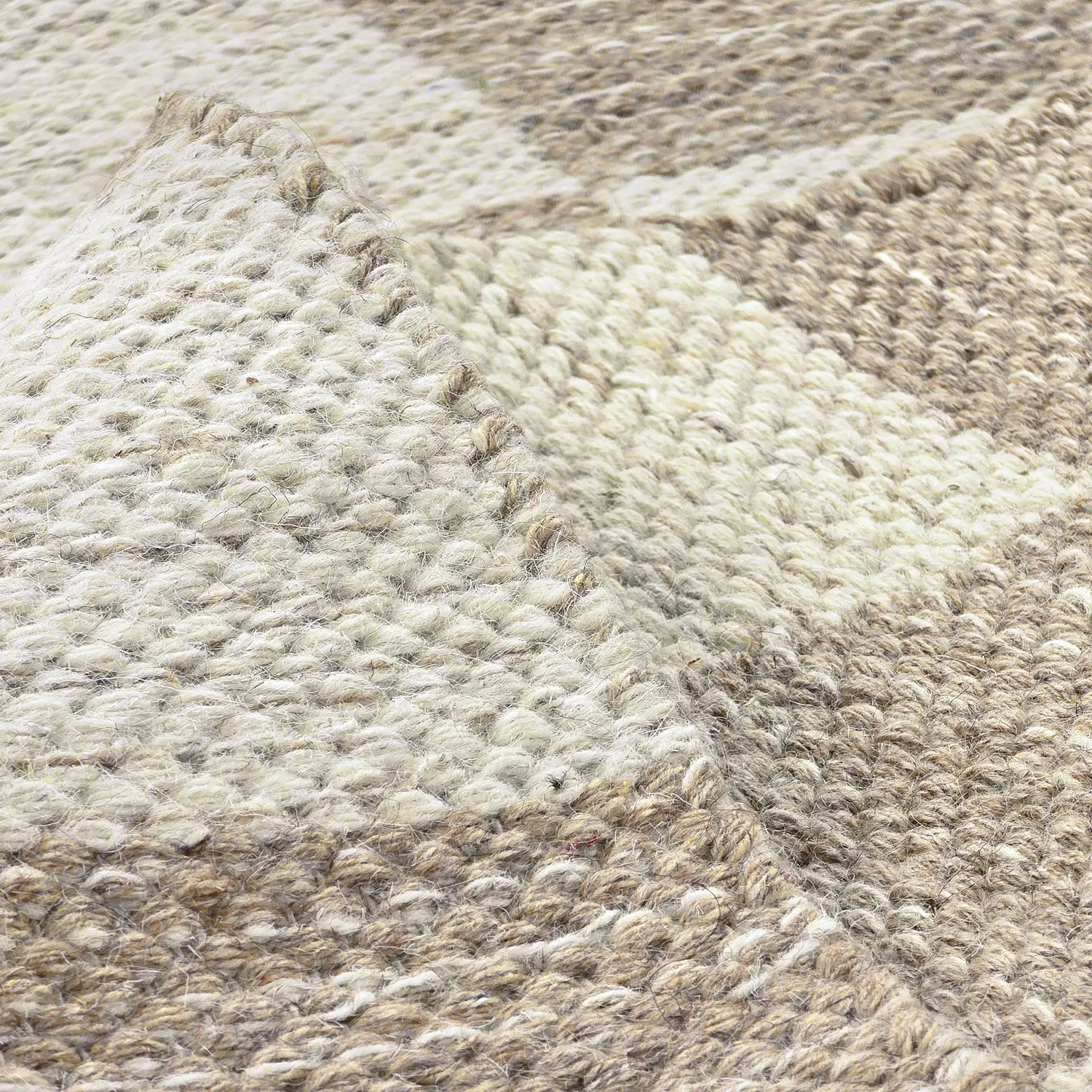 Alfombra de Lana - Dundee (beige/blanco)