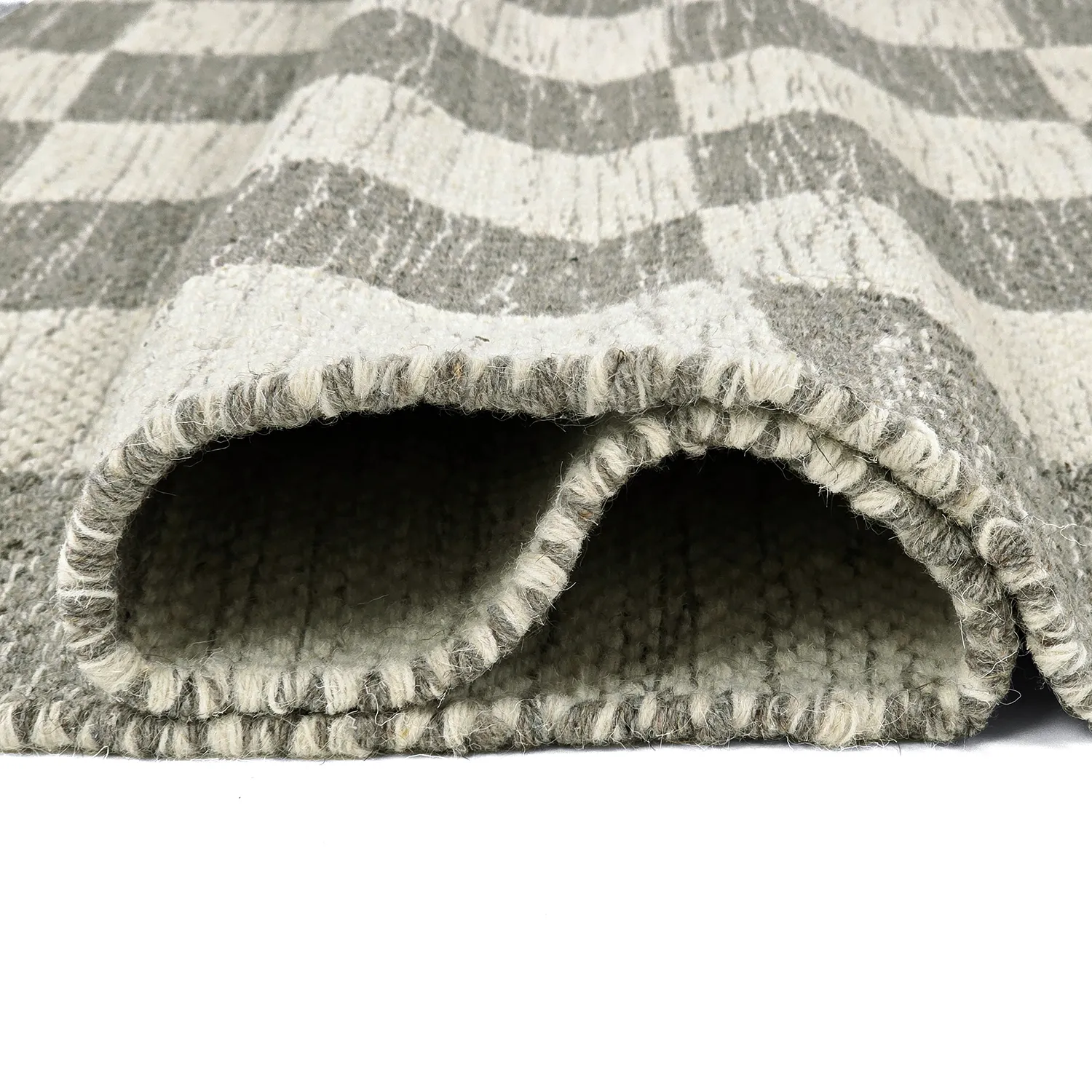 Alfombra de Lana - Dundee (gris/blanco)