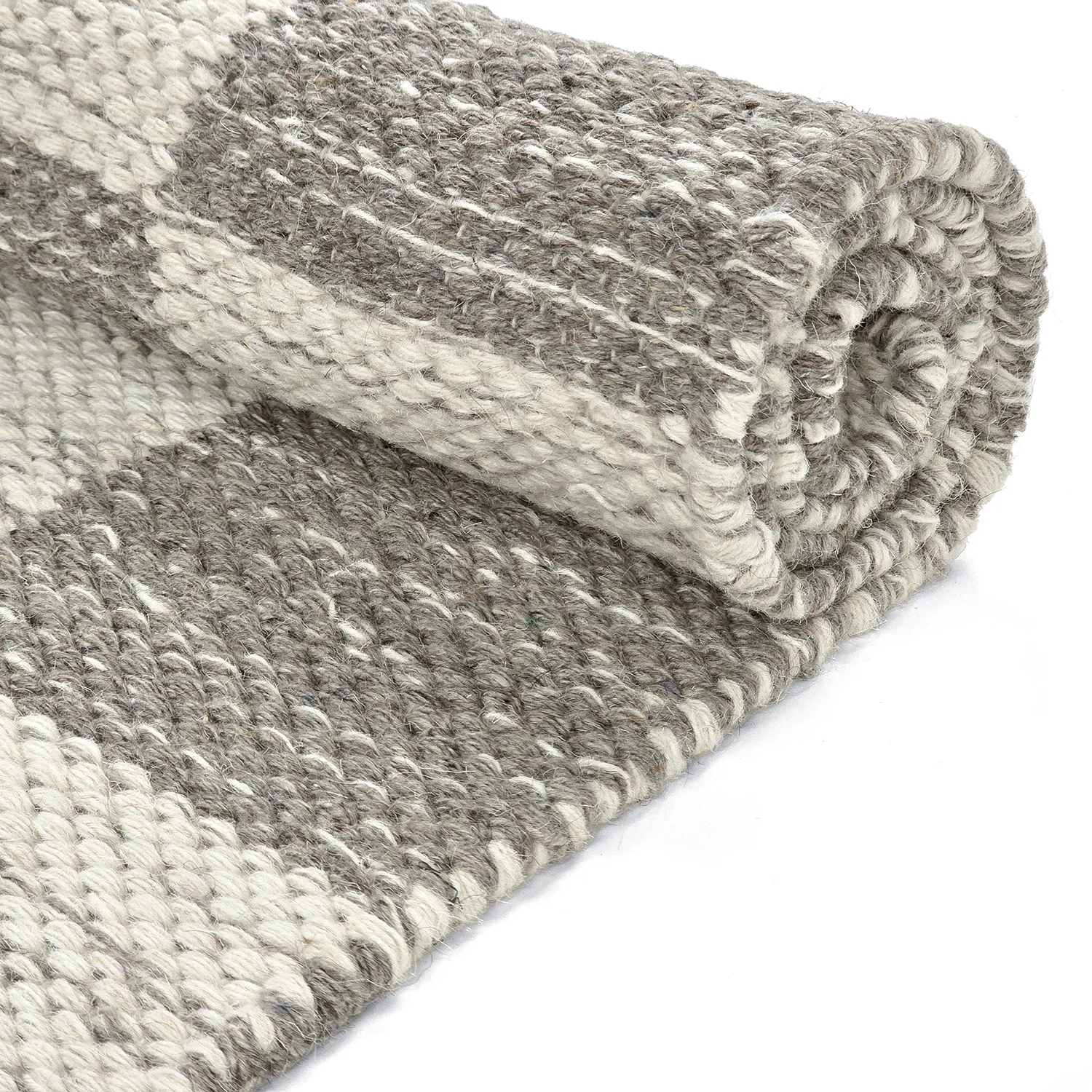 Alfombra de Lana - Dundee (gris/blanco)