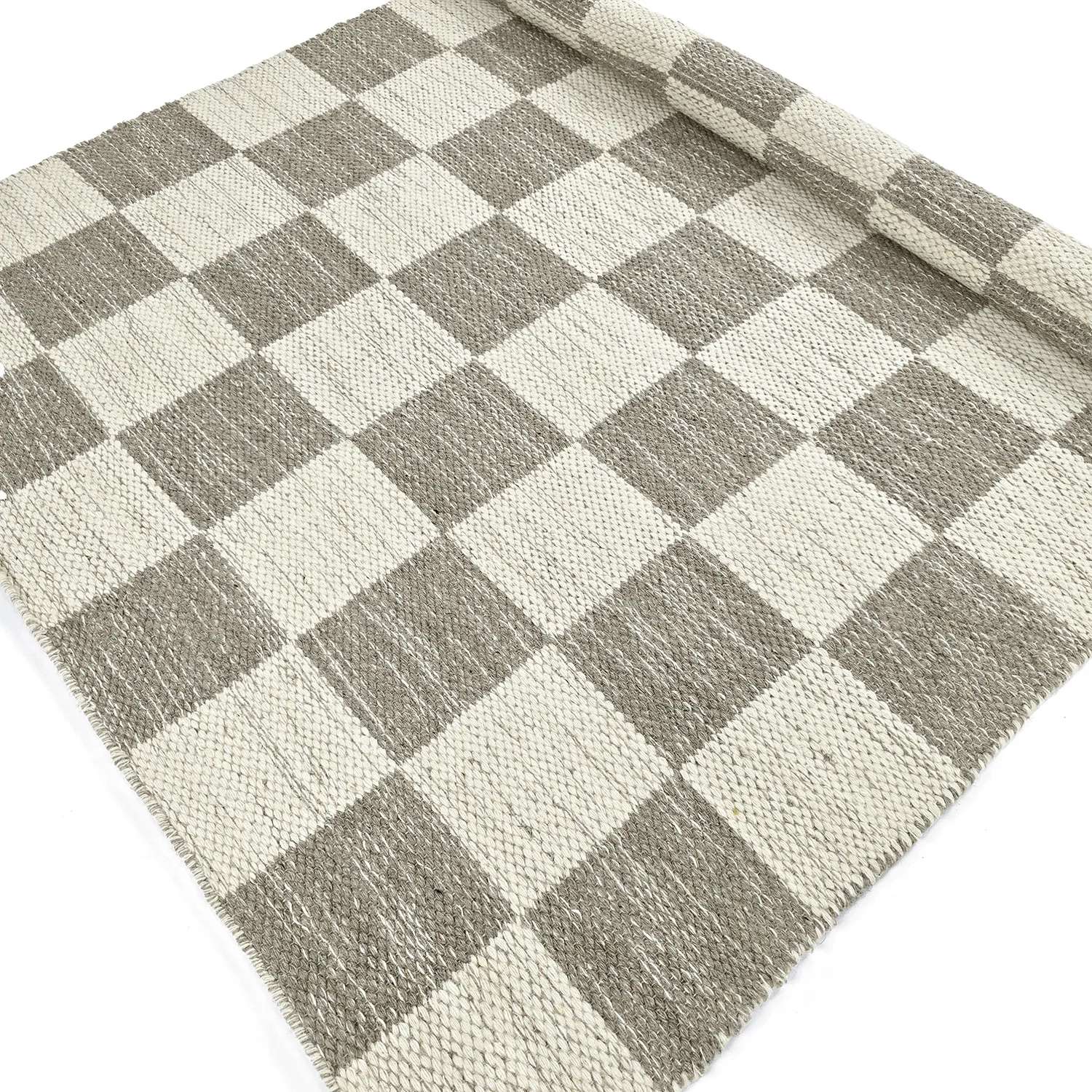 Alfombra de Lana - Dundee (gris/blanco)
