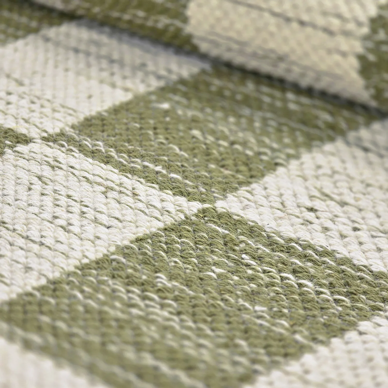 Alfombra de Lana - Dundee (verde/blanco)