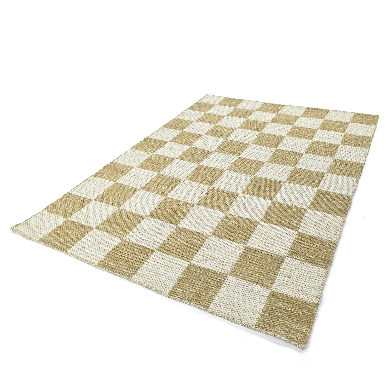 Alfombra de Lana - Dundee (amarillo/blanco)