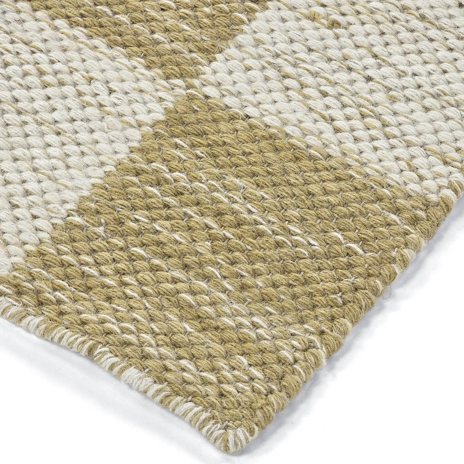 Alfombra de Lana - Dundee (amarillo/blanco)