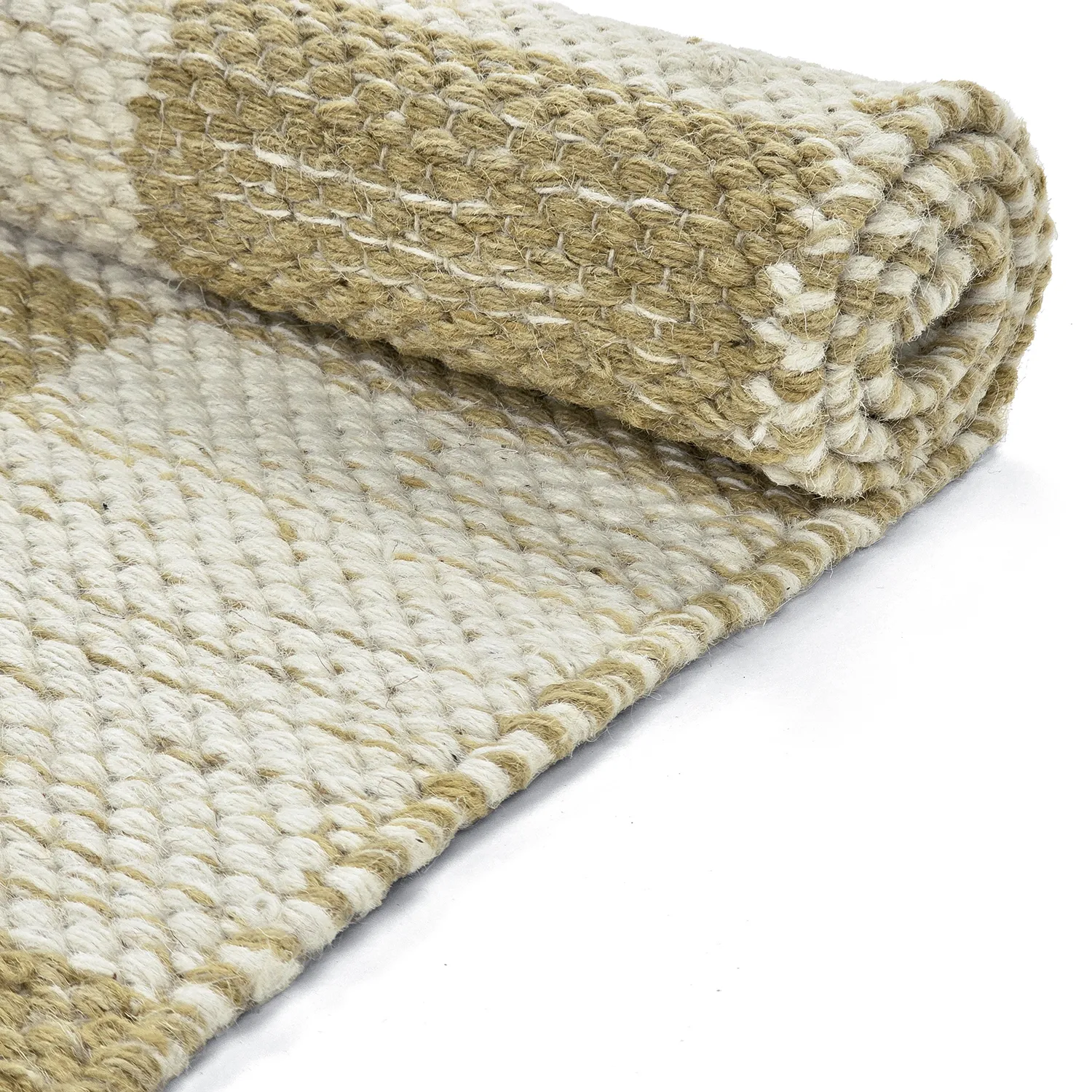 Alfombra de Lana - Dundee (amarillo/blanco)