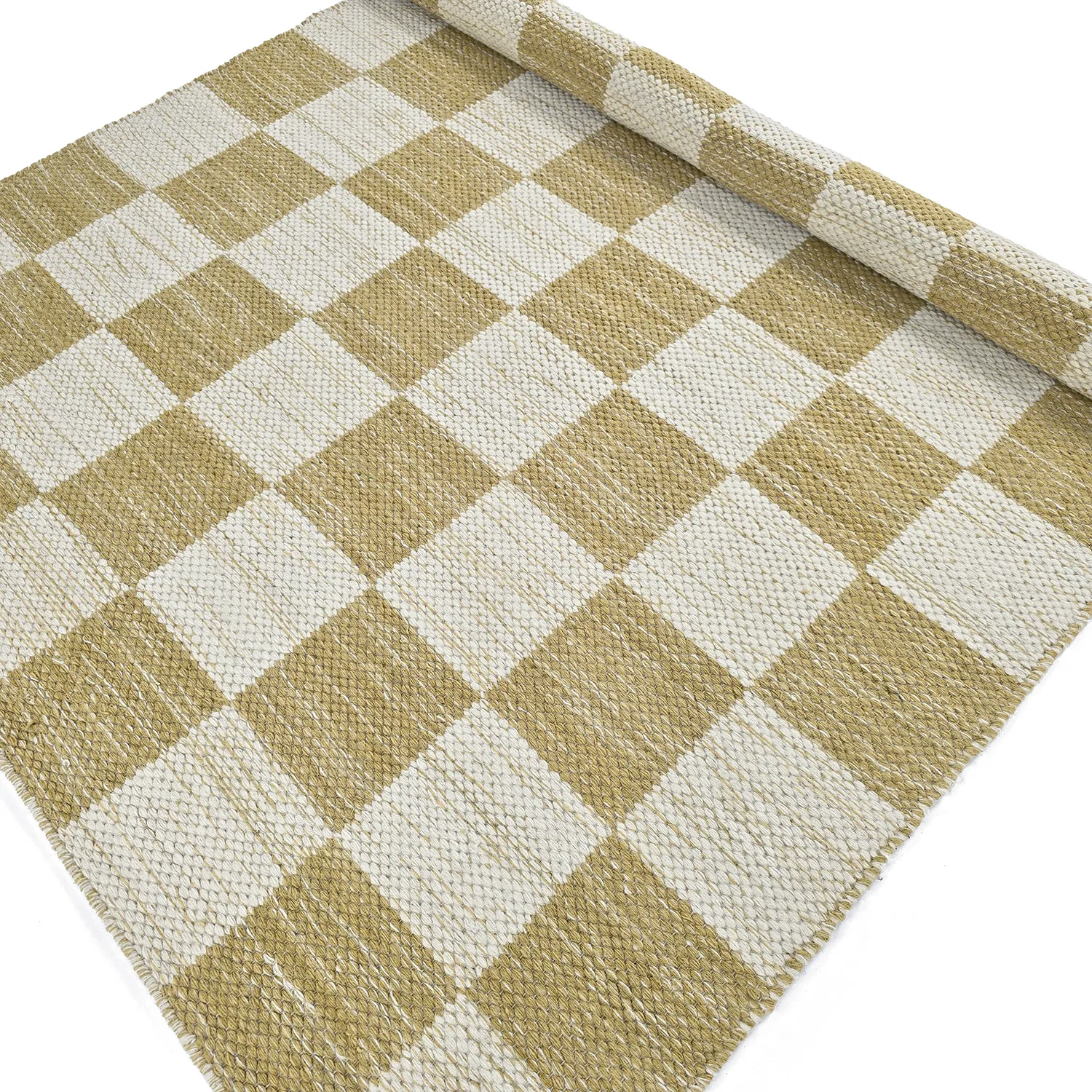 Alfombra de Lana - Dundee (amarillo/blanco)