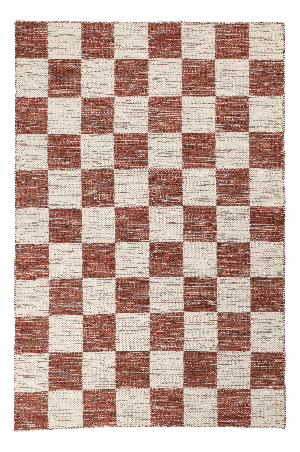 Alfombra de Lana - Dundee (rojo/blanco)