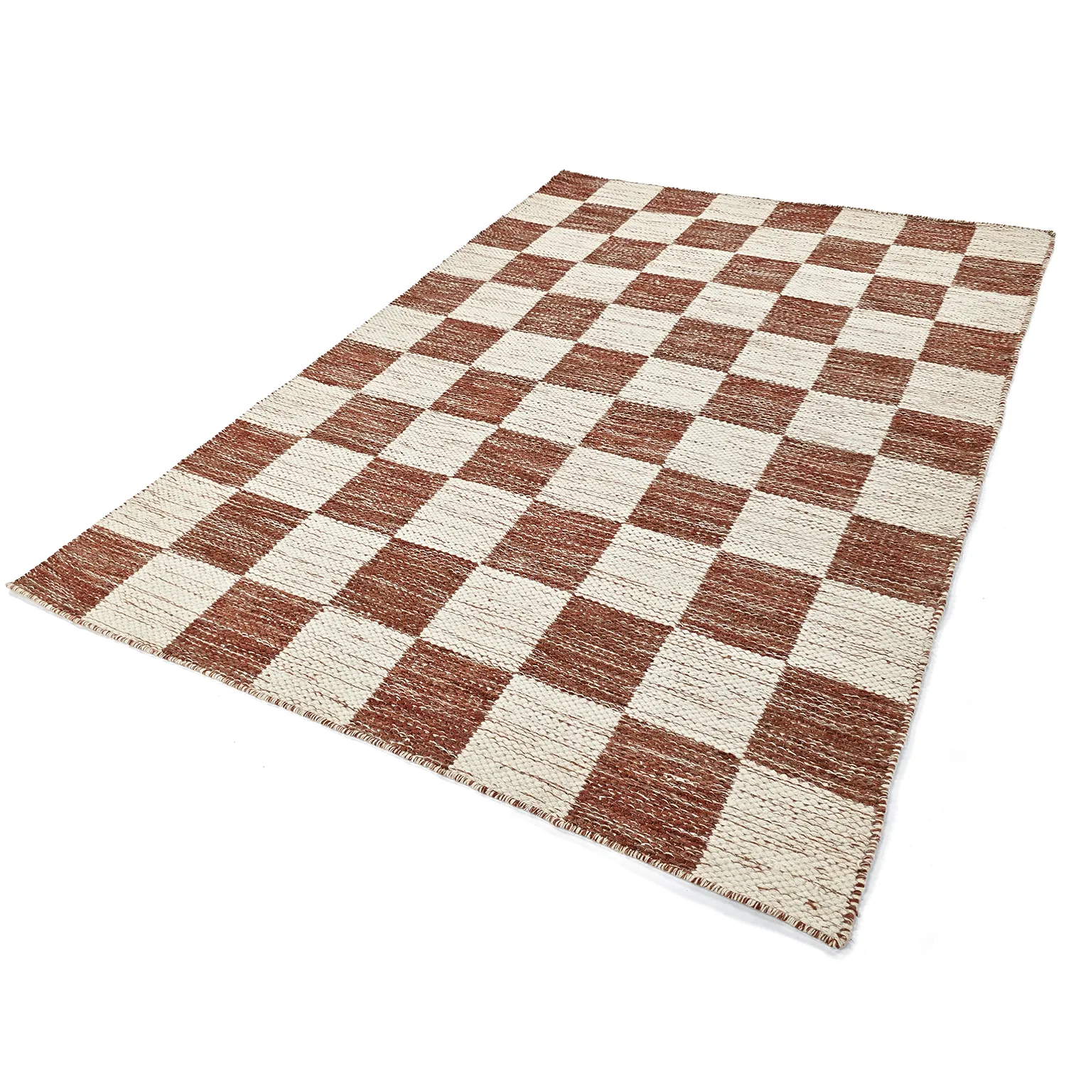 Alfombra de Lana - Dundee (rojo/blanco)