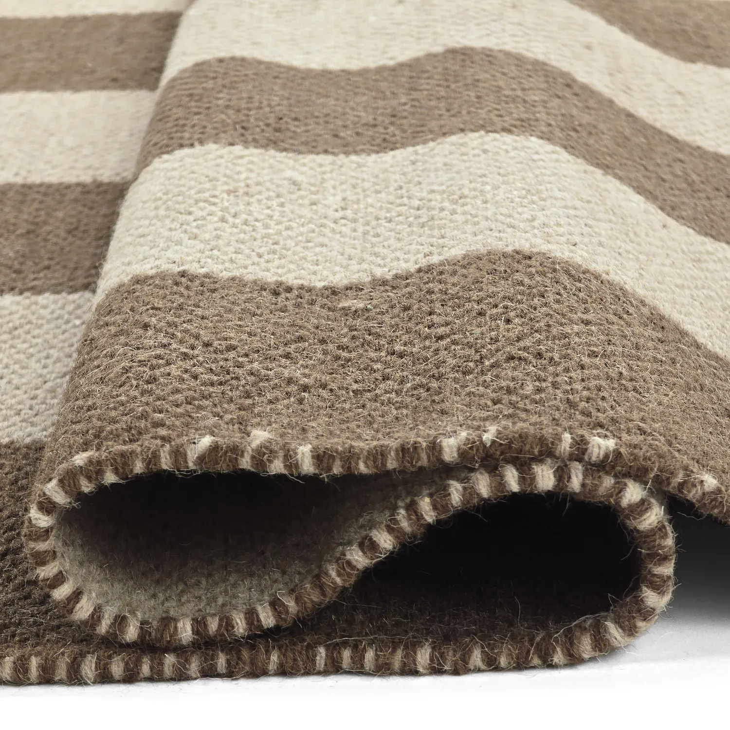 Alfombra de Lana - Garine (marrón/beige)