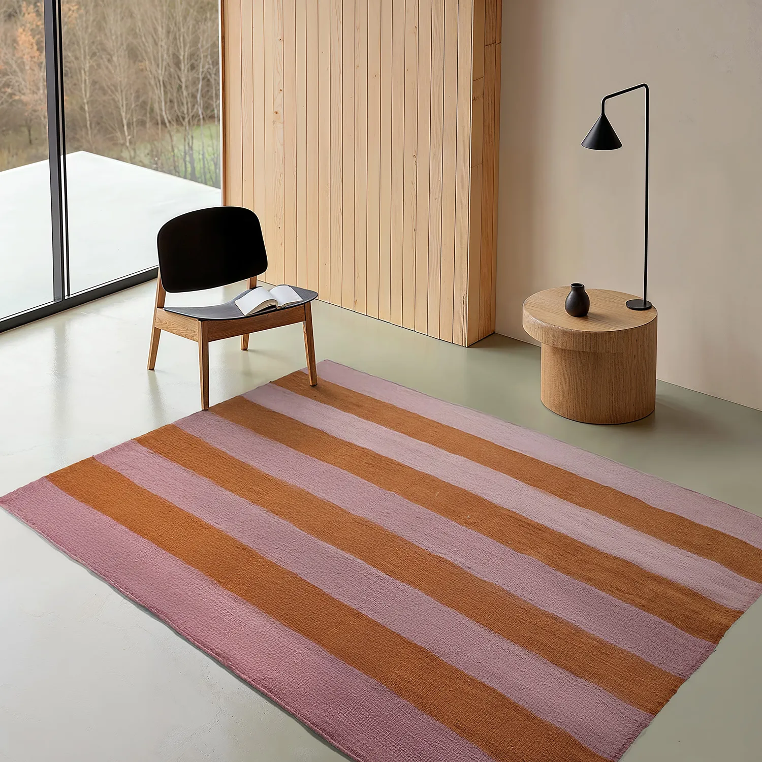 Alfombra de Lana - Garine (naranja/rosa)