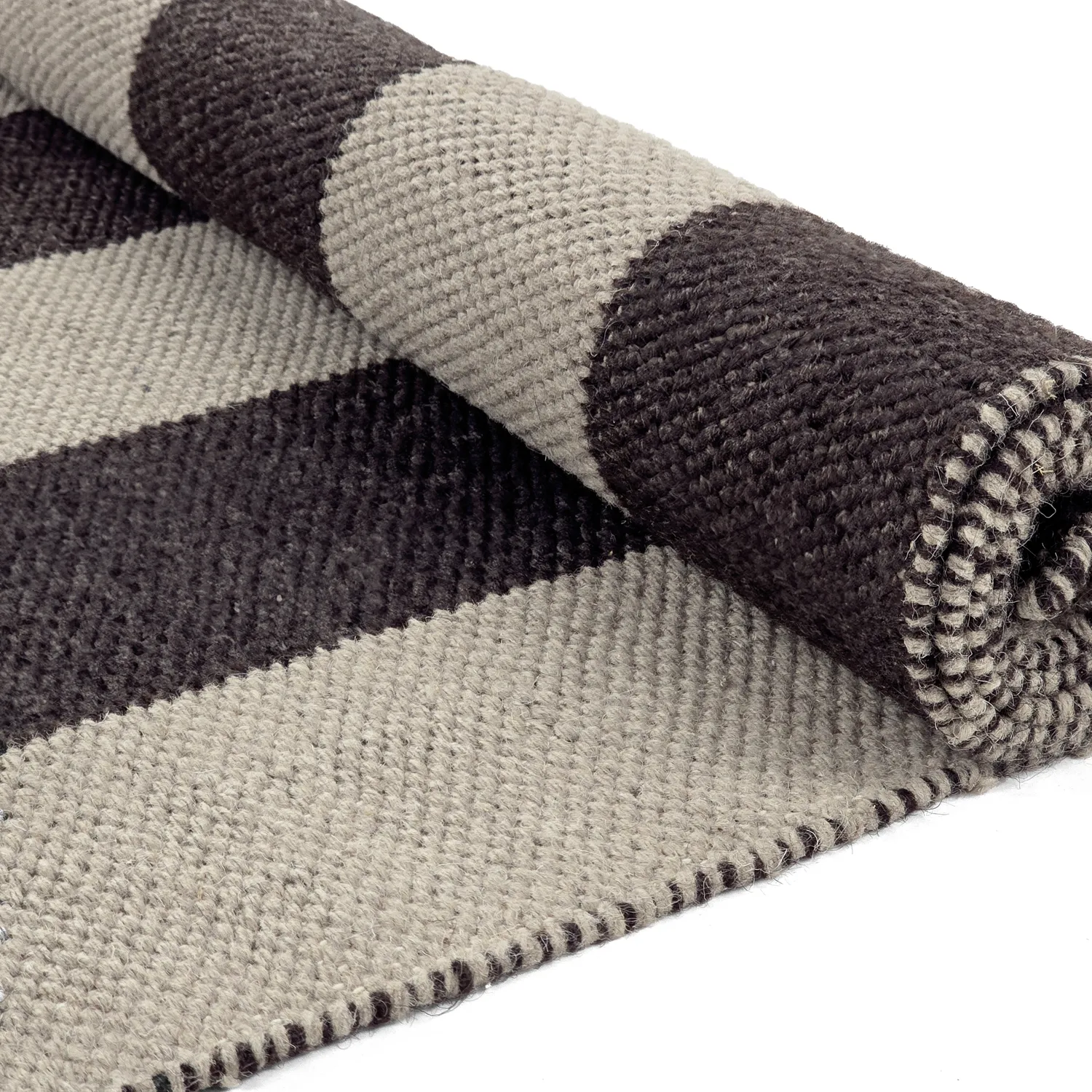 Alfombra de Lana - Garine (negro/beige)