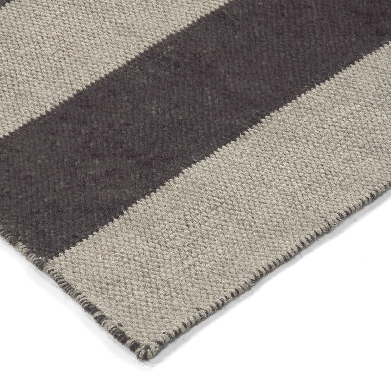 Alfombra de Lana - Garine (negro/beige)