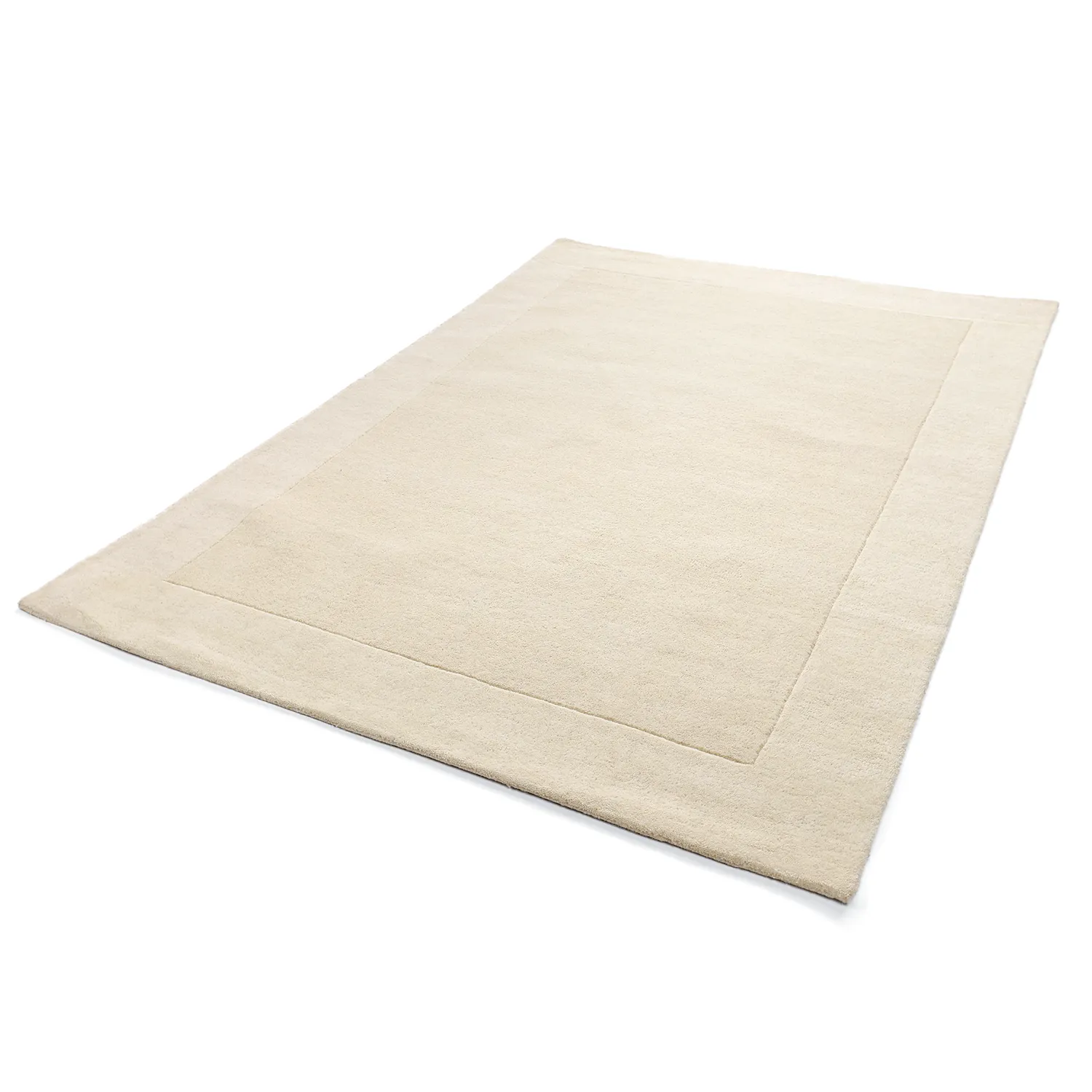 Alfombra de Lana - Gaya Hand Tufted Wool Premium (crema/blanco)