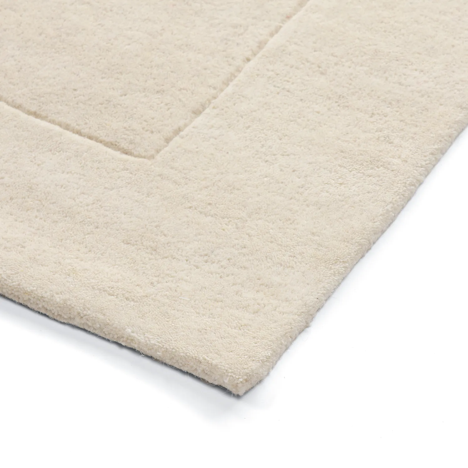 Alfombra de Lana - Gaya Hand Tufted Wool Premium (crema/blanco)