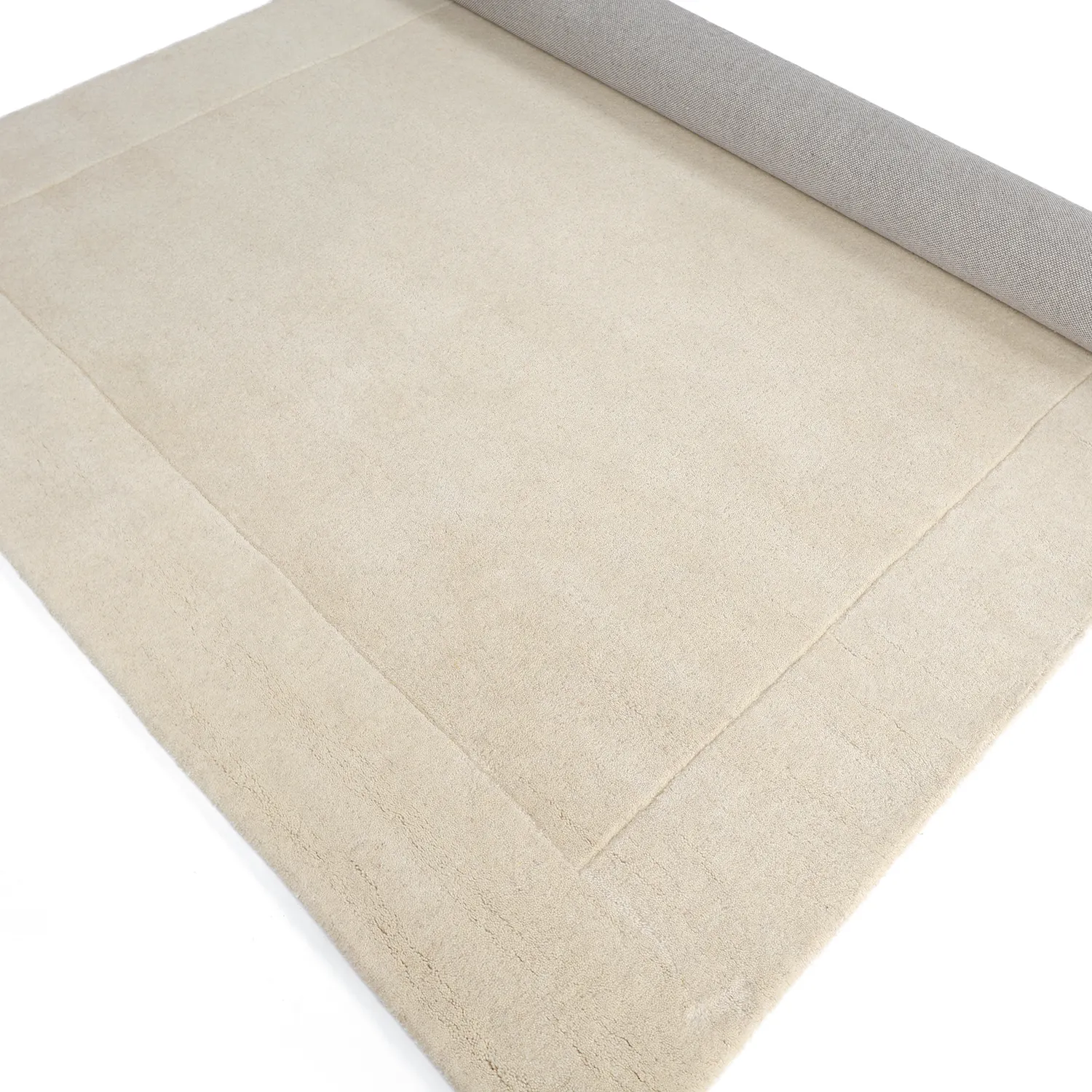 Alfombra de Lana - Gaya Hand Tufted Wool Premium (crema/blanco)